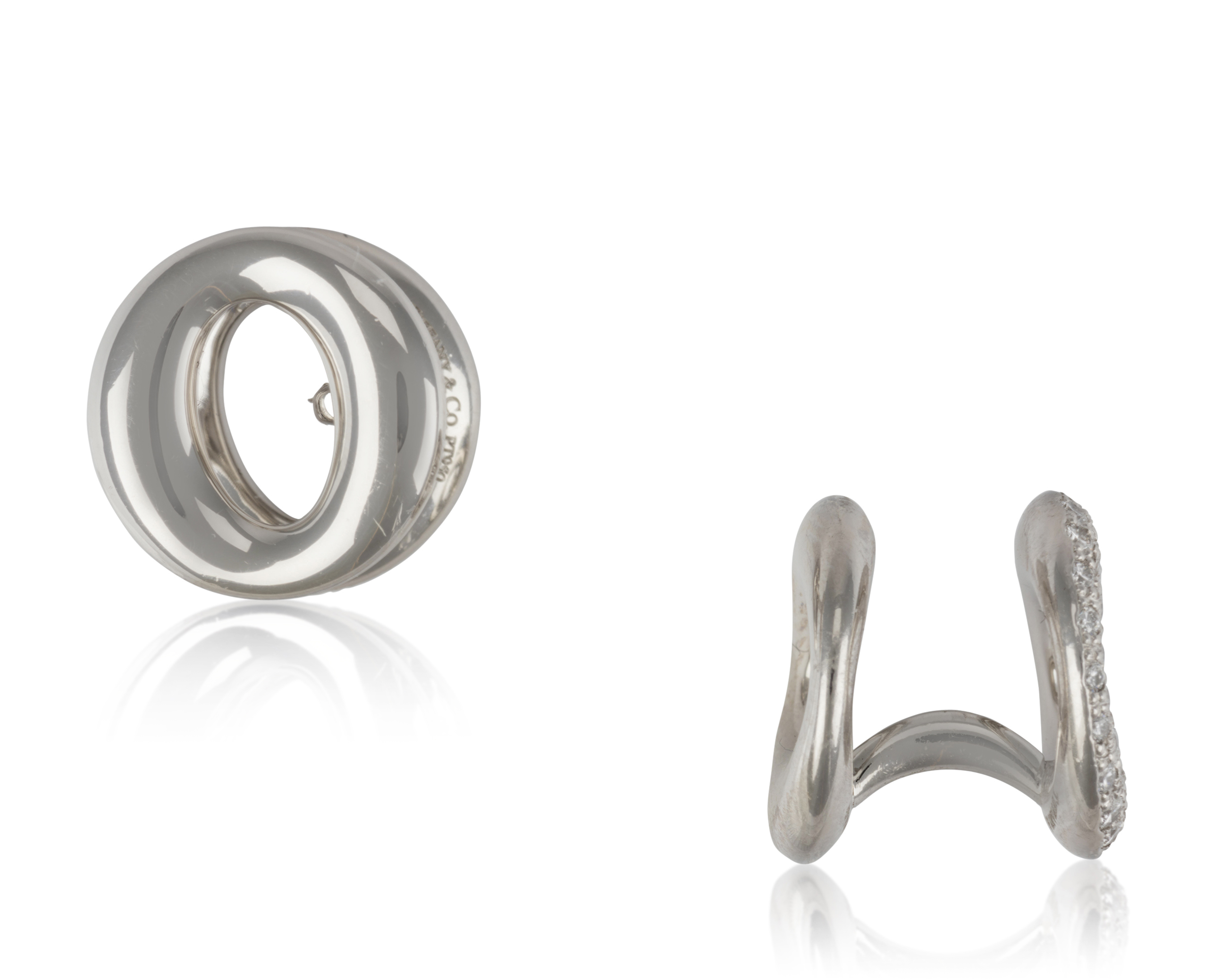 TIFFANY & CO. ELSA PERETTI 'SEVILLANA' DIAMOND SET CUFFLINKS