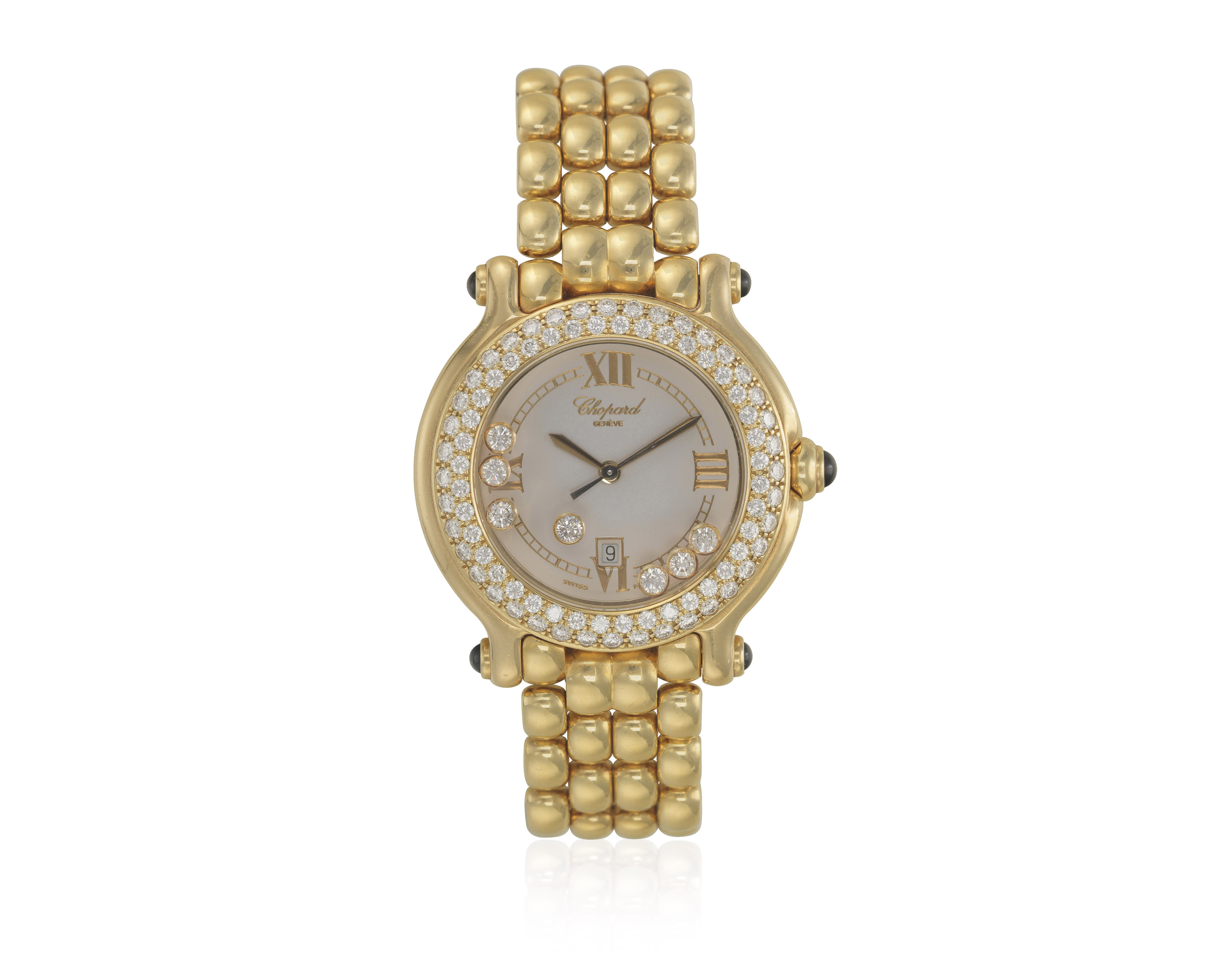 CHOPARD 'HAPPY SPORT' DIAMOND AND GOLD WATCH, | Christie's