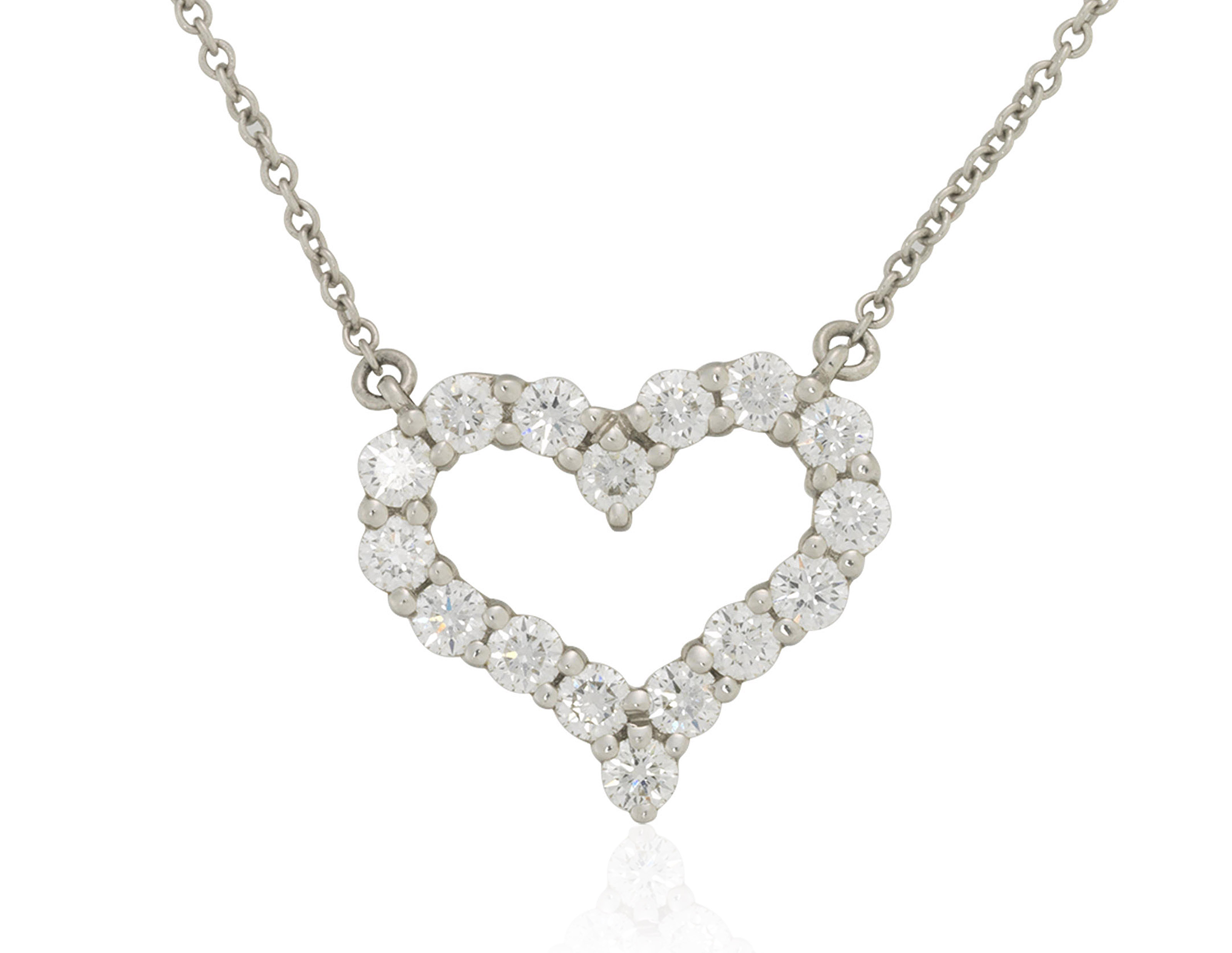 Platinum heart pendant clearance