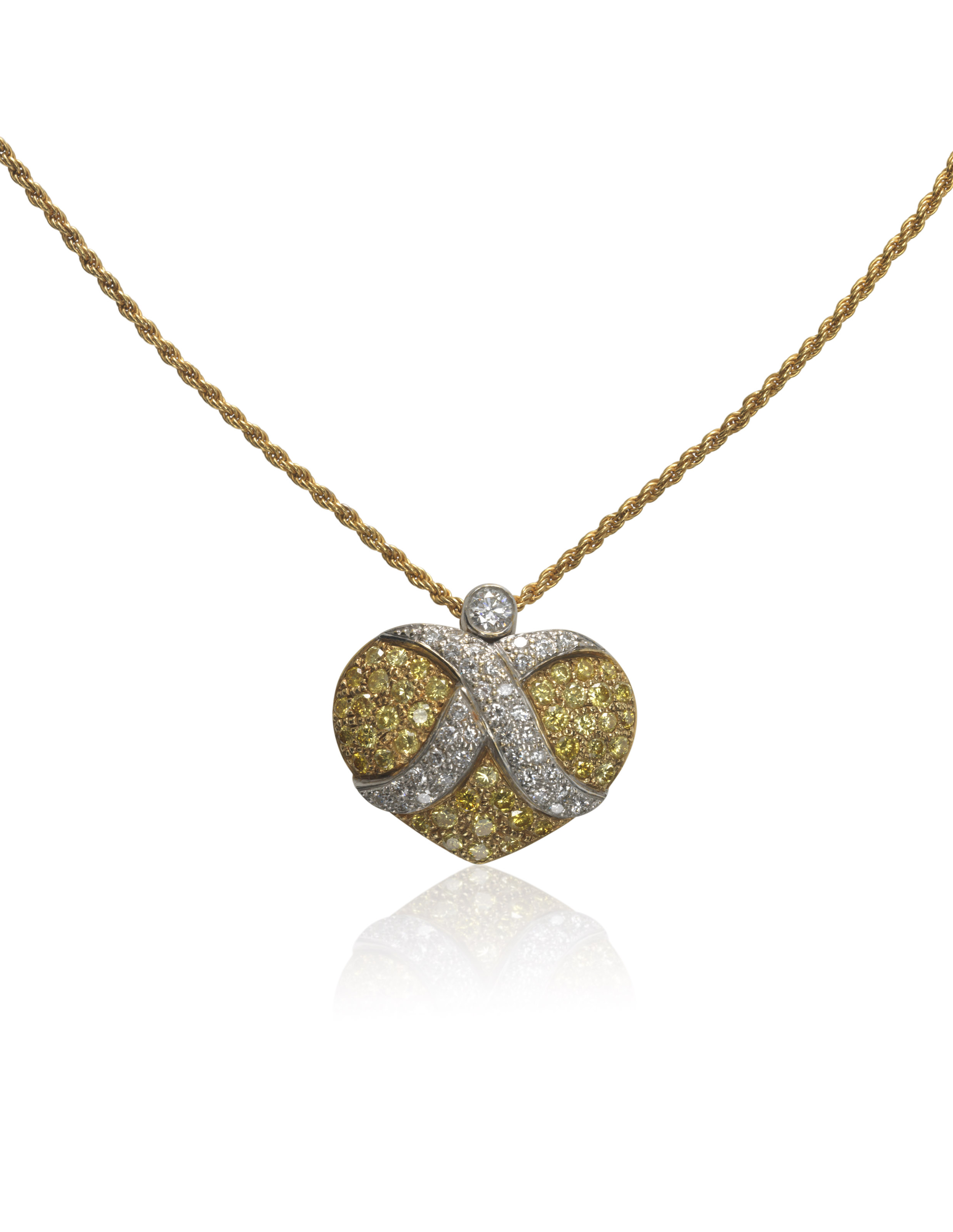 GRAFF COLORED DIAMOND AND DIAMOND HEART NECKLACE, Christie’s