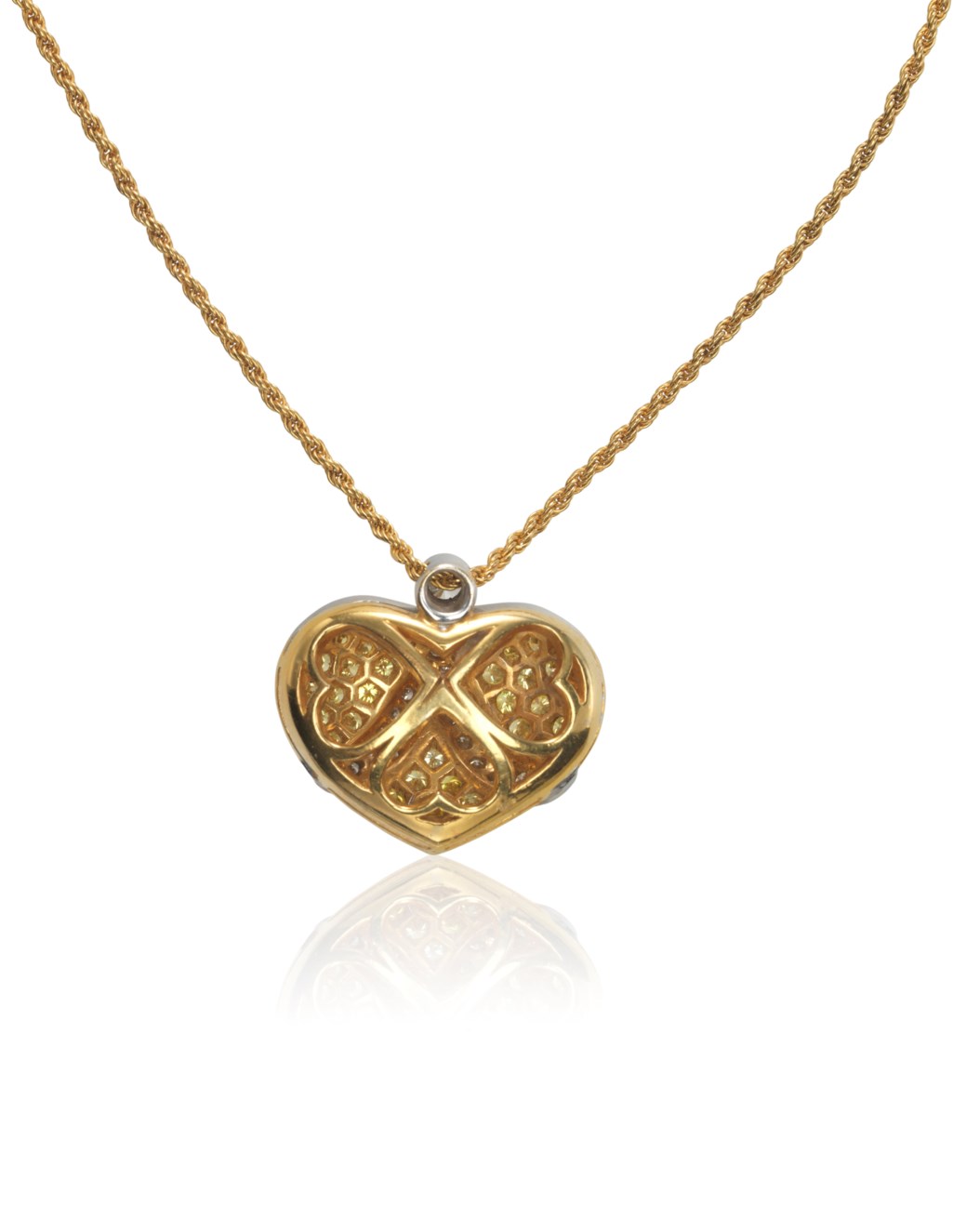 GRAFF COLORED DIAMOND AND DIAMOND HEART NECKLACE, Christie’s