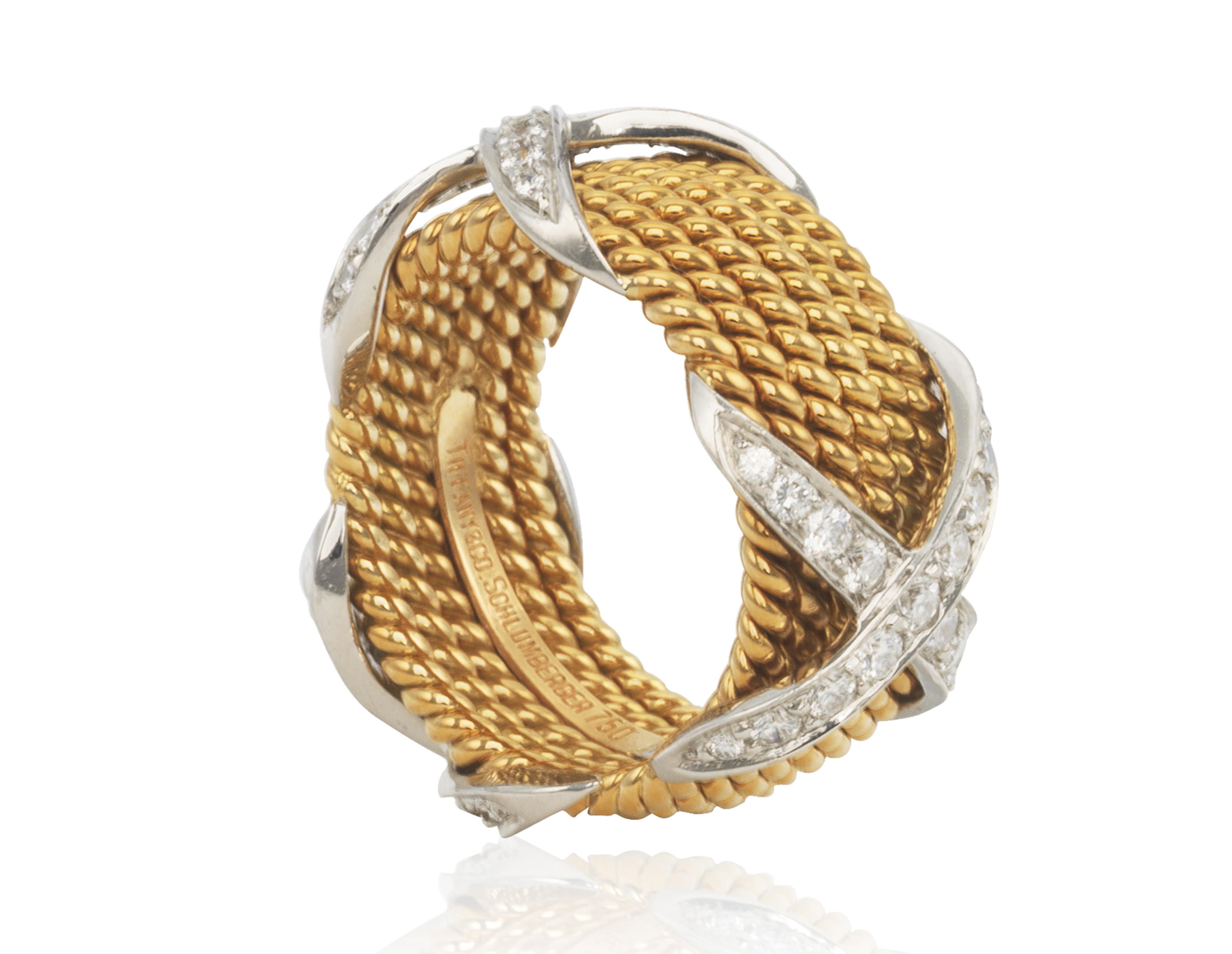 TIFFANY & CO. SCHLUMBERGER 'ROPE SIX-ROW X' RING, | Christie's