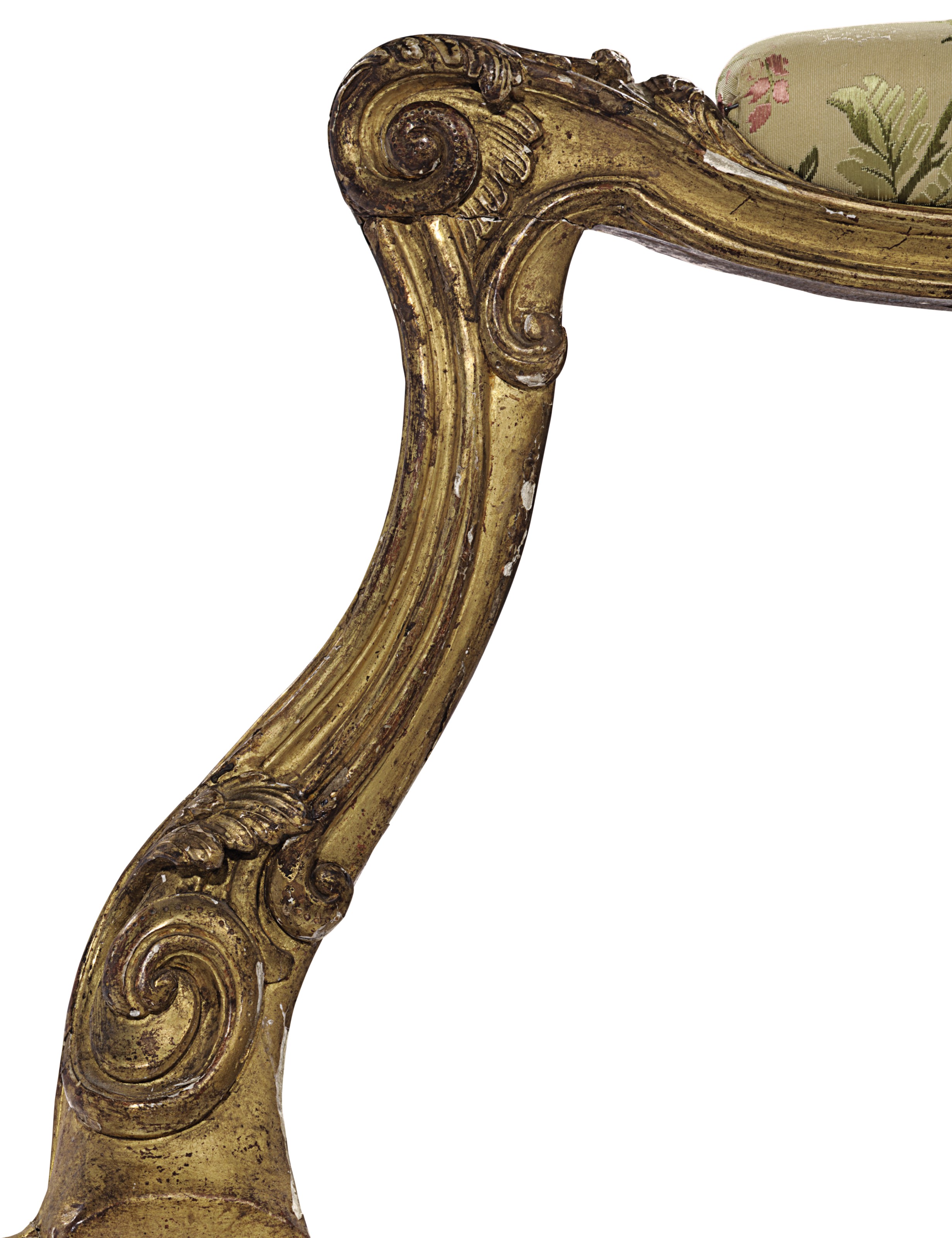 A Pair Of Louis Xv Giltwood Fauteuils By Jean Baptiste Tilliard