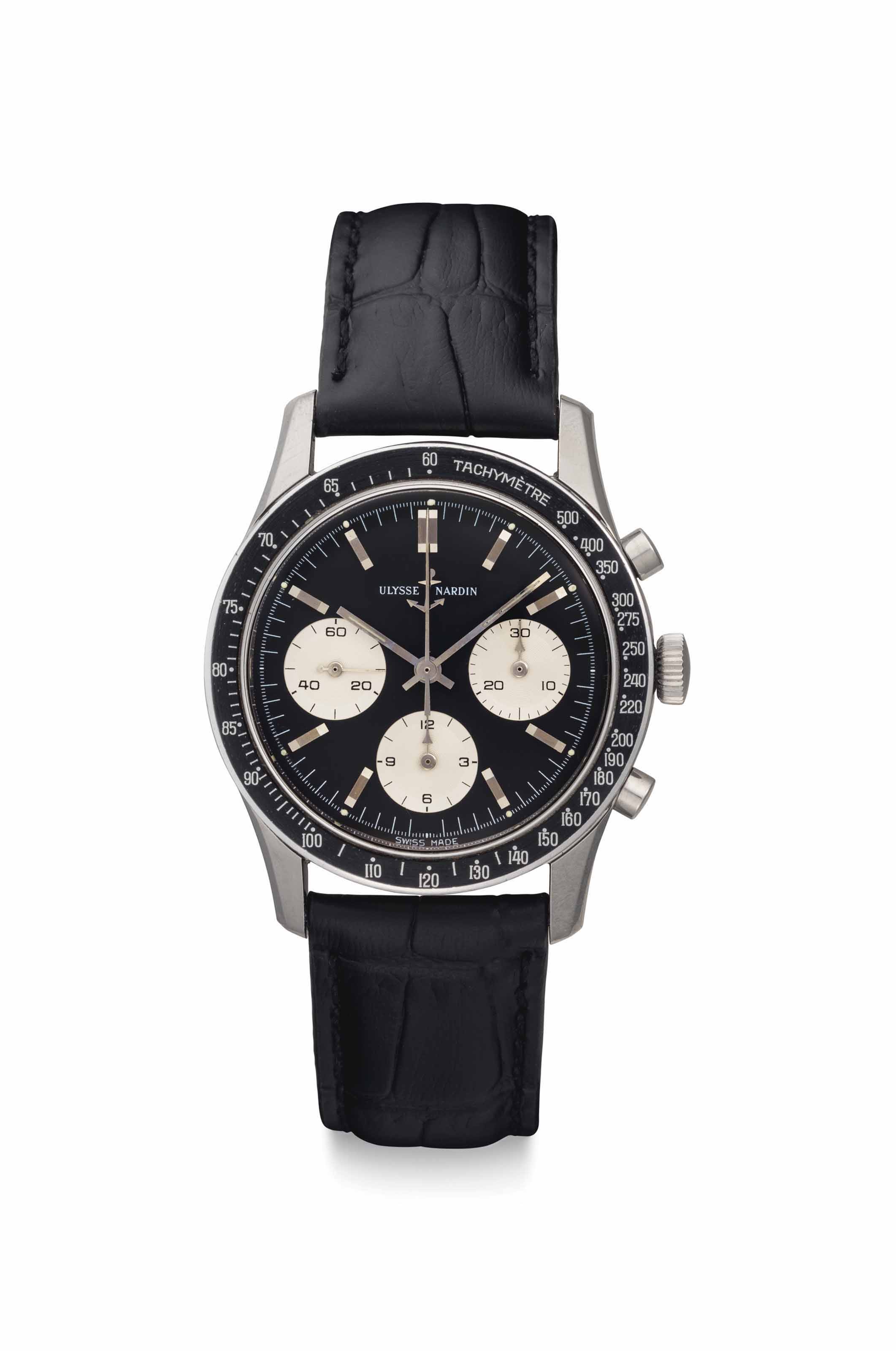 Ulysse Nardin. A Fine and Rare Stainless Steel Chronograph Wristwatch Signed Ulysse Nardin Ref. 7536 1 No. 7 500 703 Circa 1969 Christie s