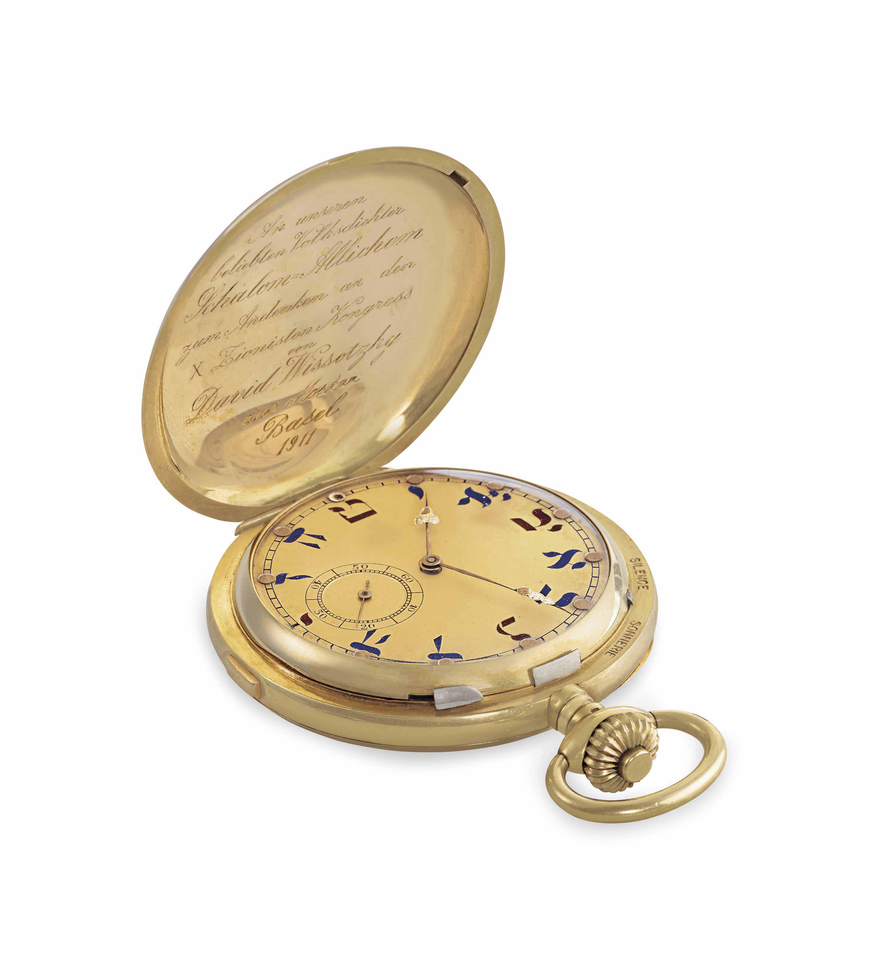 Zenith. A Historically Important and Unique 18k Gold Minute Repeating