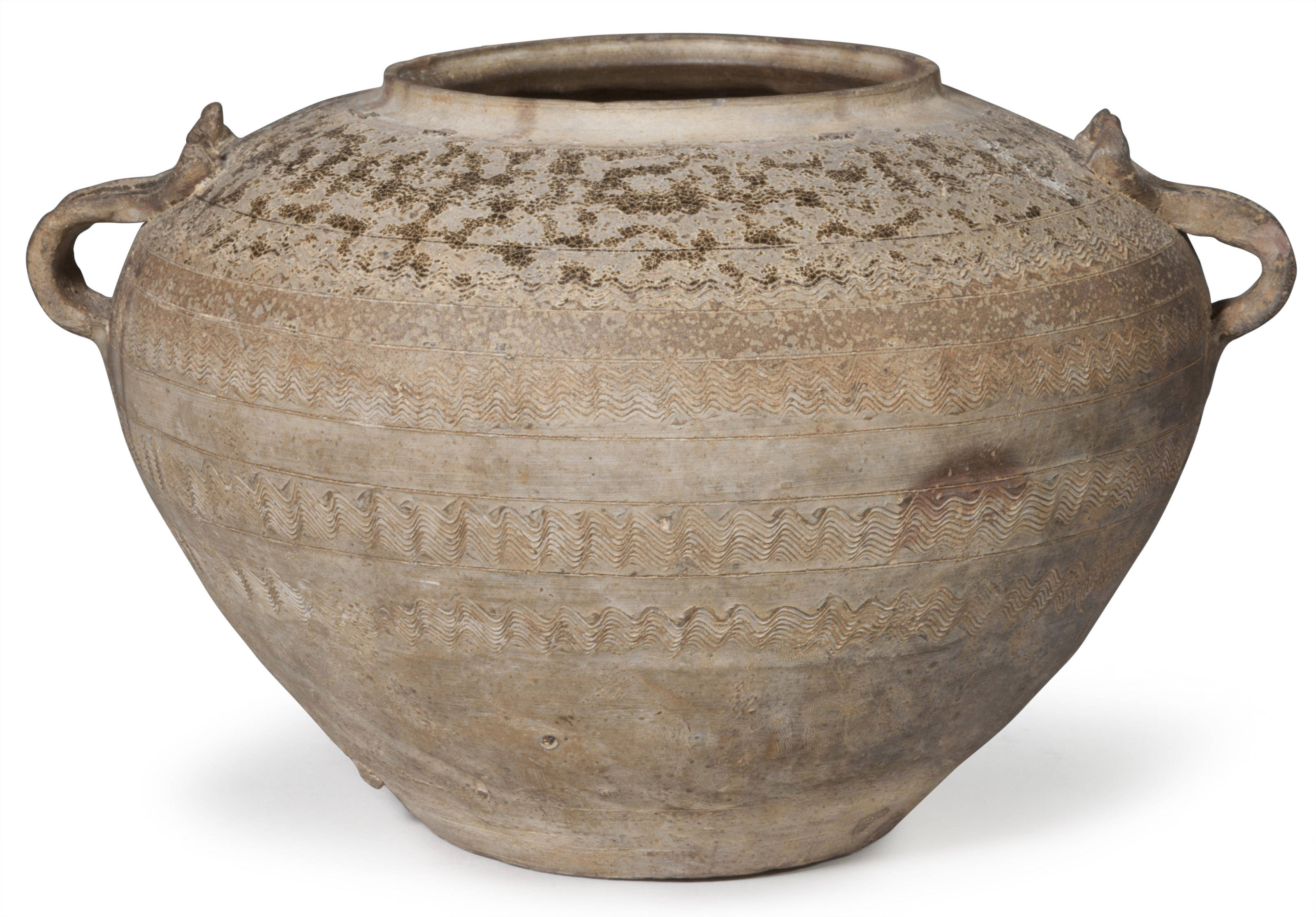 漢灰釉原始瓷罐, HAN DYNASTY (206 BC-AD 220) | Christie's