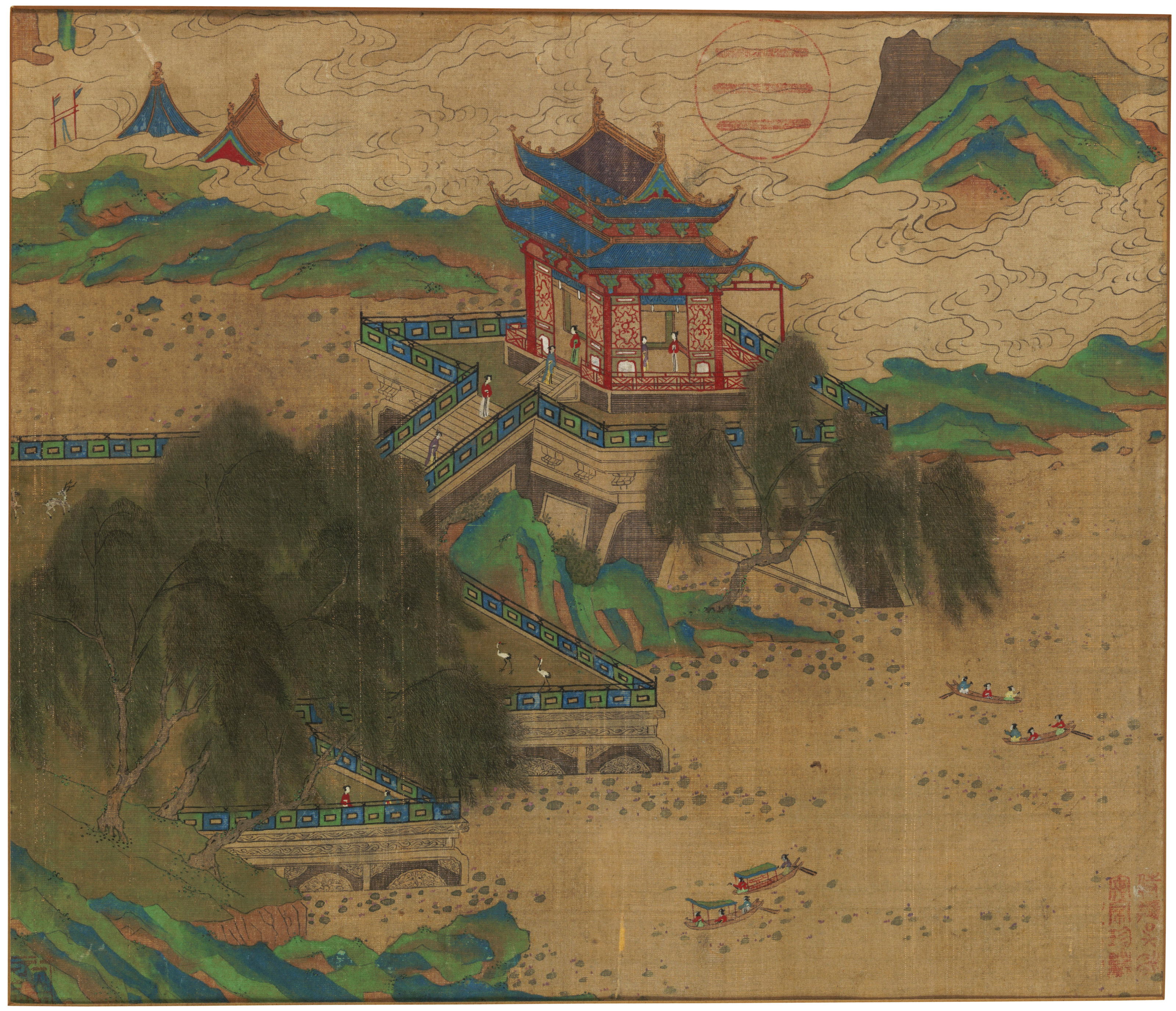 沈铨（款） 游鱼图设色绢本立轴, Fish | Christie's