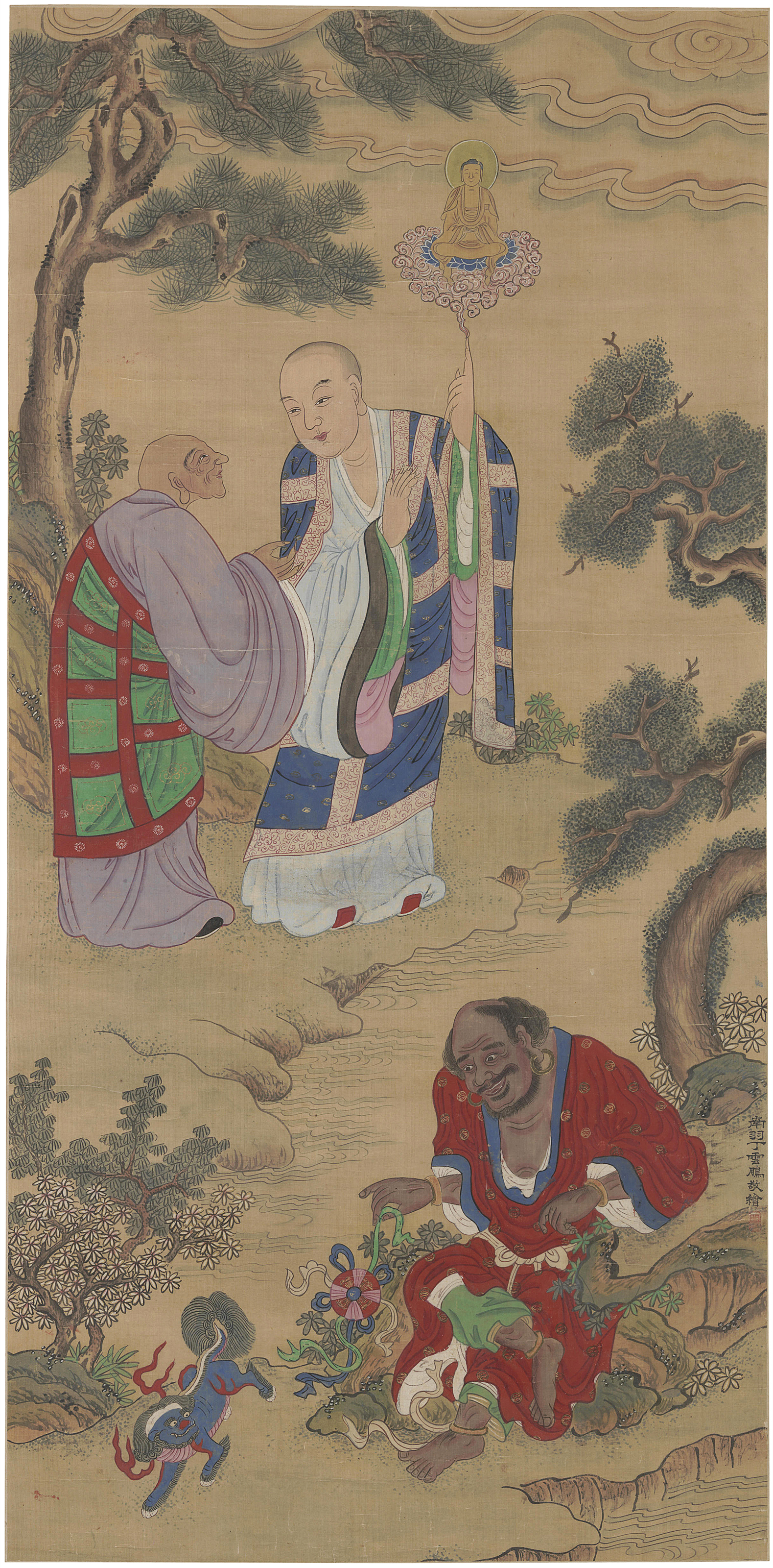 WITH SIGNATURE OF DING YUNPENG, Luohans | Christie's