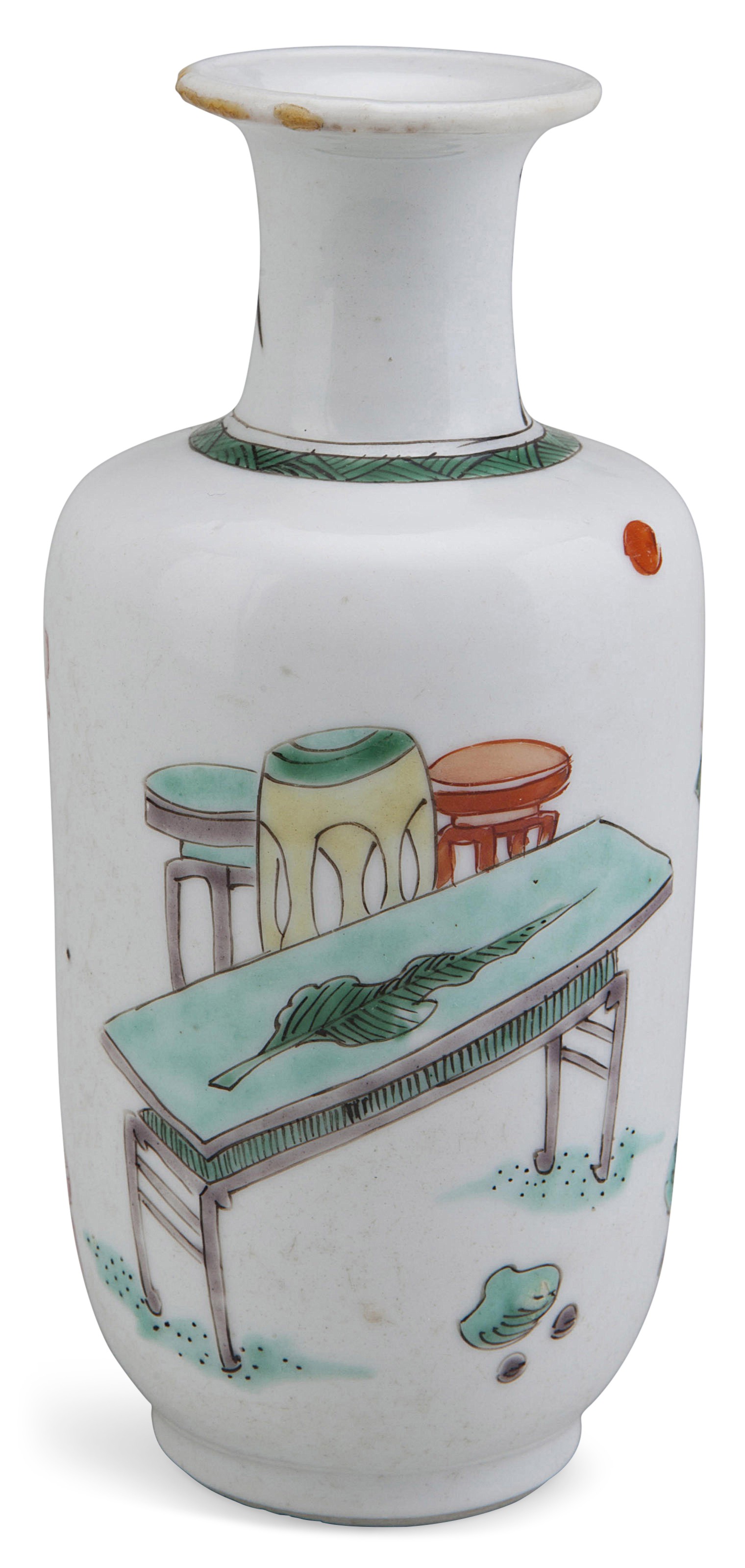 清康熙五彩人物圖小棒槌瓶, KANGXI PERIOD (1662-1722) | Christie's
