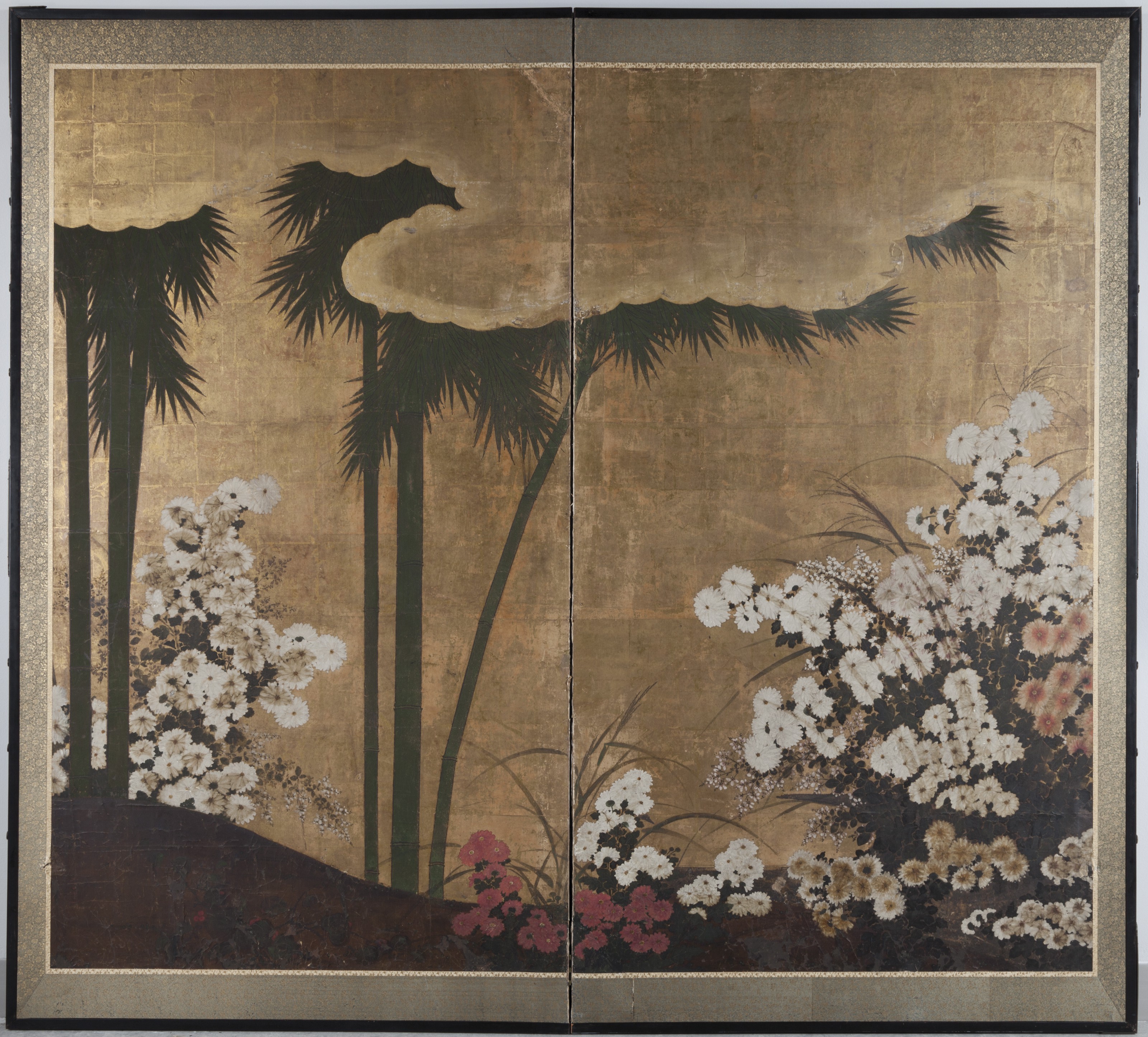 Anonymous (18th Century), Bamboo and flowers. 59⅛ x 68⅛ in (150.2 x 173 cm). Estimate: $2,000-3,000                            (&pound;1,585.20 - GBP 2,377.80). This lot is offered in 
Edo to Post-War: 500 Years of Japanese Art and Design, 12-19 November 2018, Online