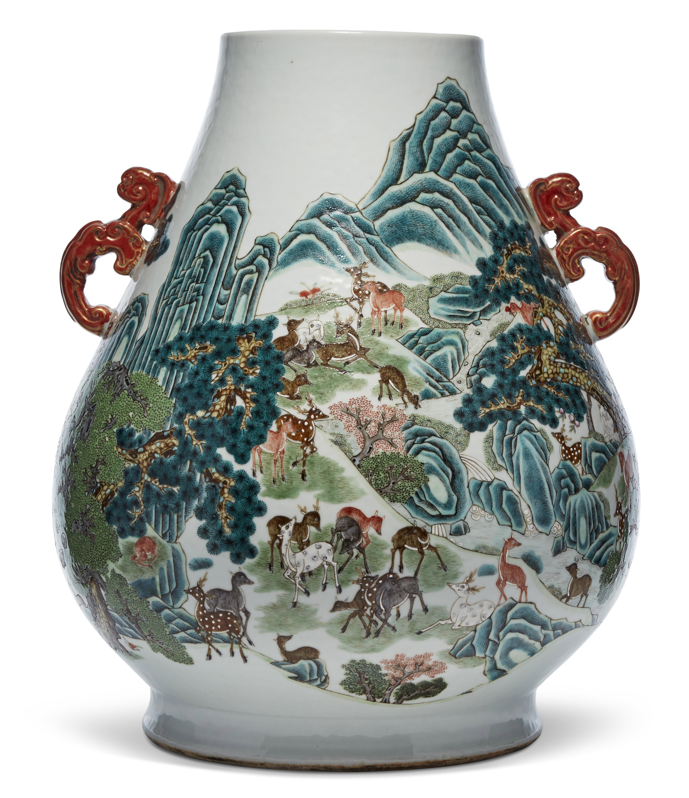 清光緒粉彩百鹿尊, GUANGXU PERIOD (1875-1908) | Christie's