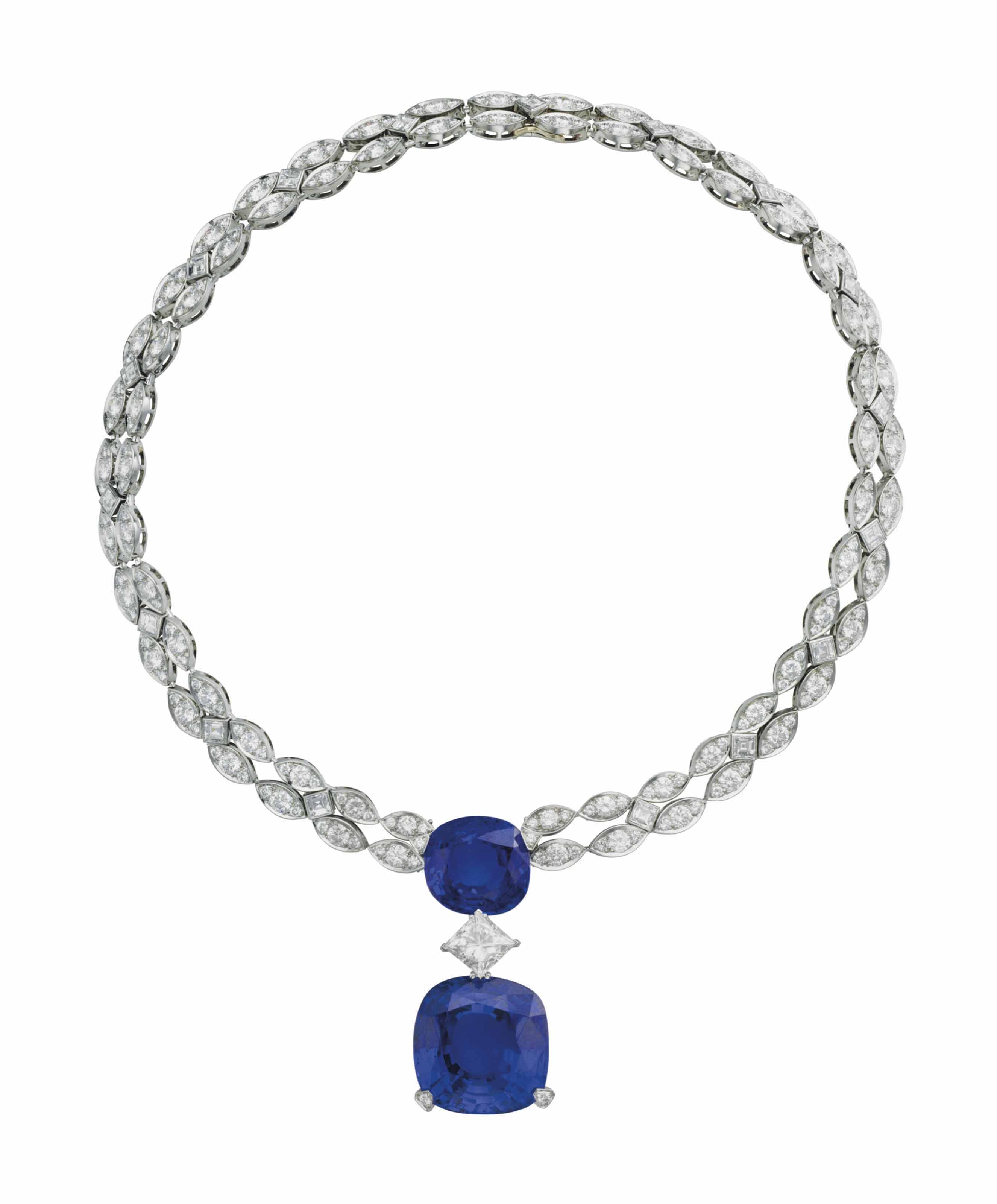 Cartier sapphire necklace clearance