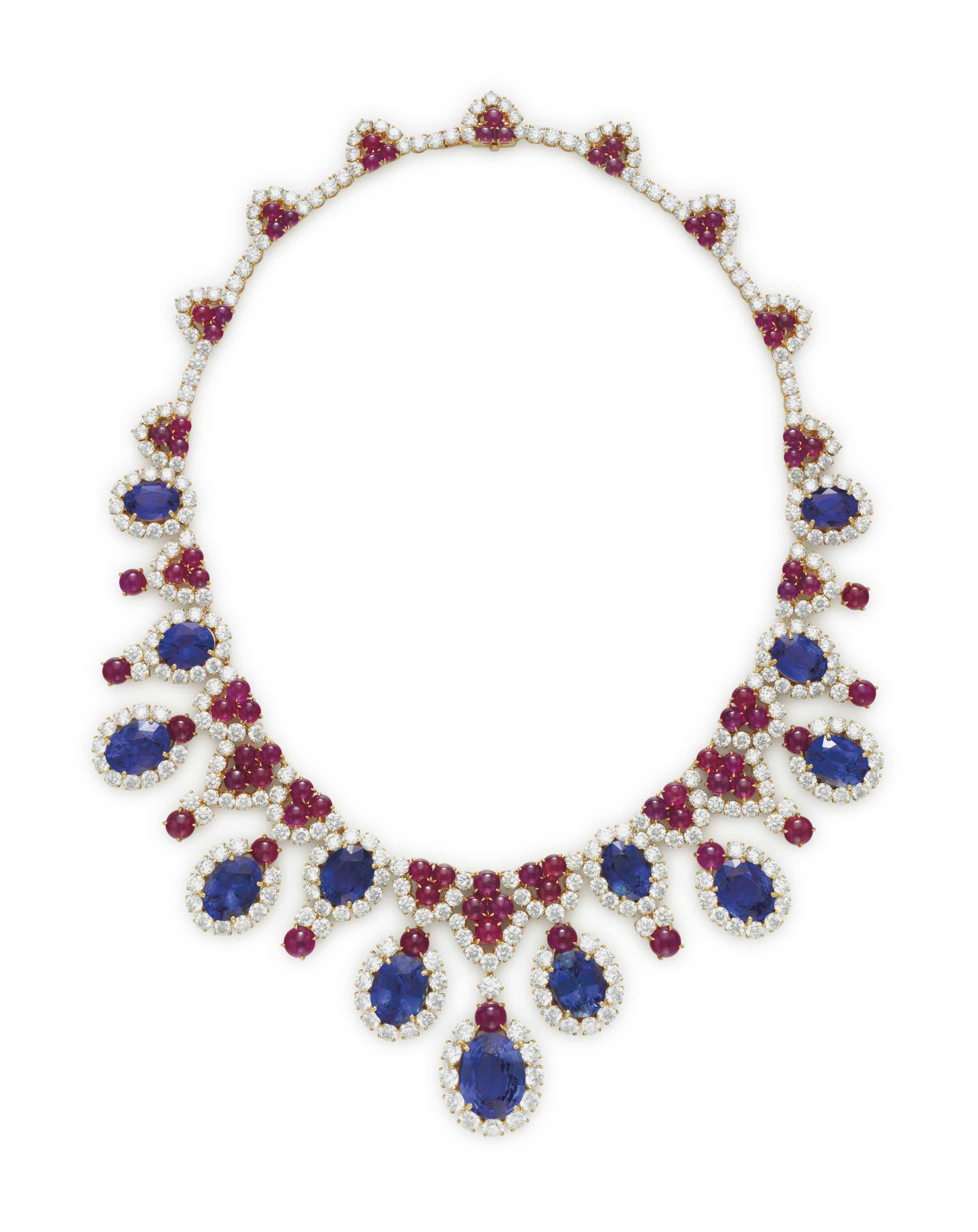 bulgari diamond and sapphire necklace