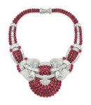 A RUBY, SYNTHETIC RUBY AND DIAMOND NECKLACE | Christie's