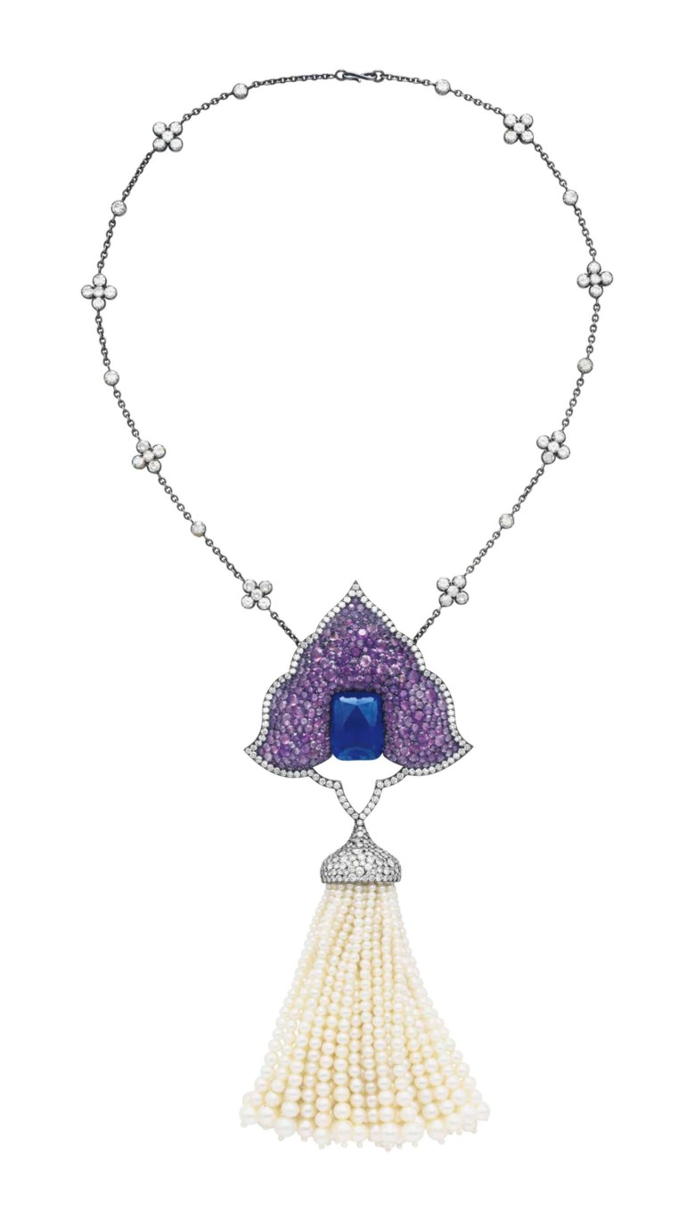 A superb multi-gem and diamond ‘Moghul’ pendant-brooch, by JAR. Estimate $200,000-400,000. This lot is offered in Magnificent Jewels on 17 April at Christie’s in New York