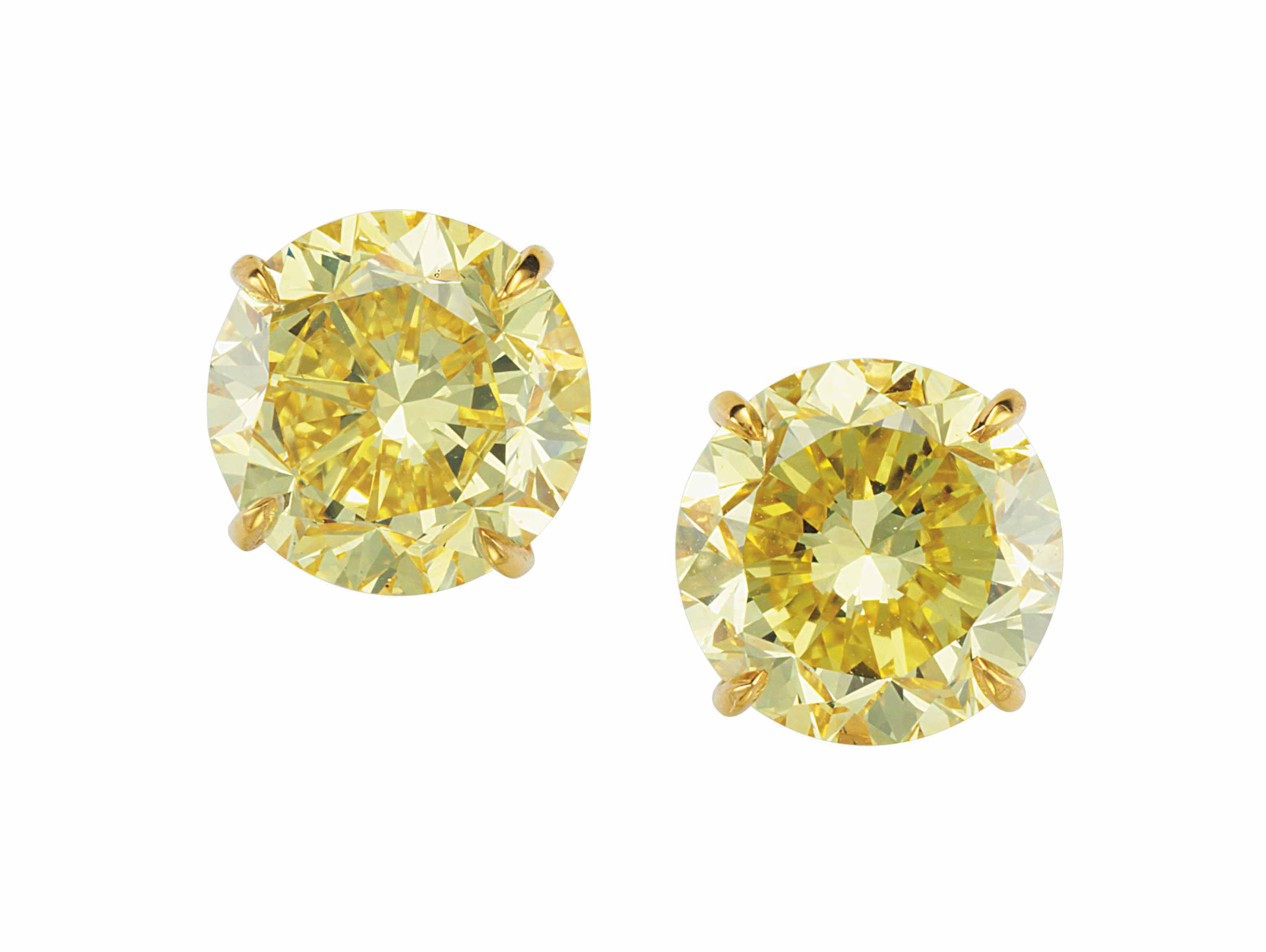 Colored diamond earrings