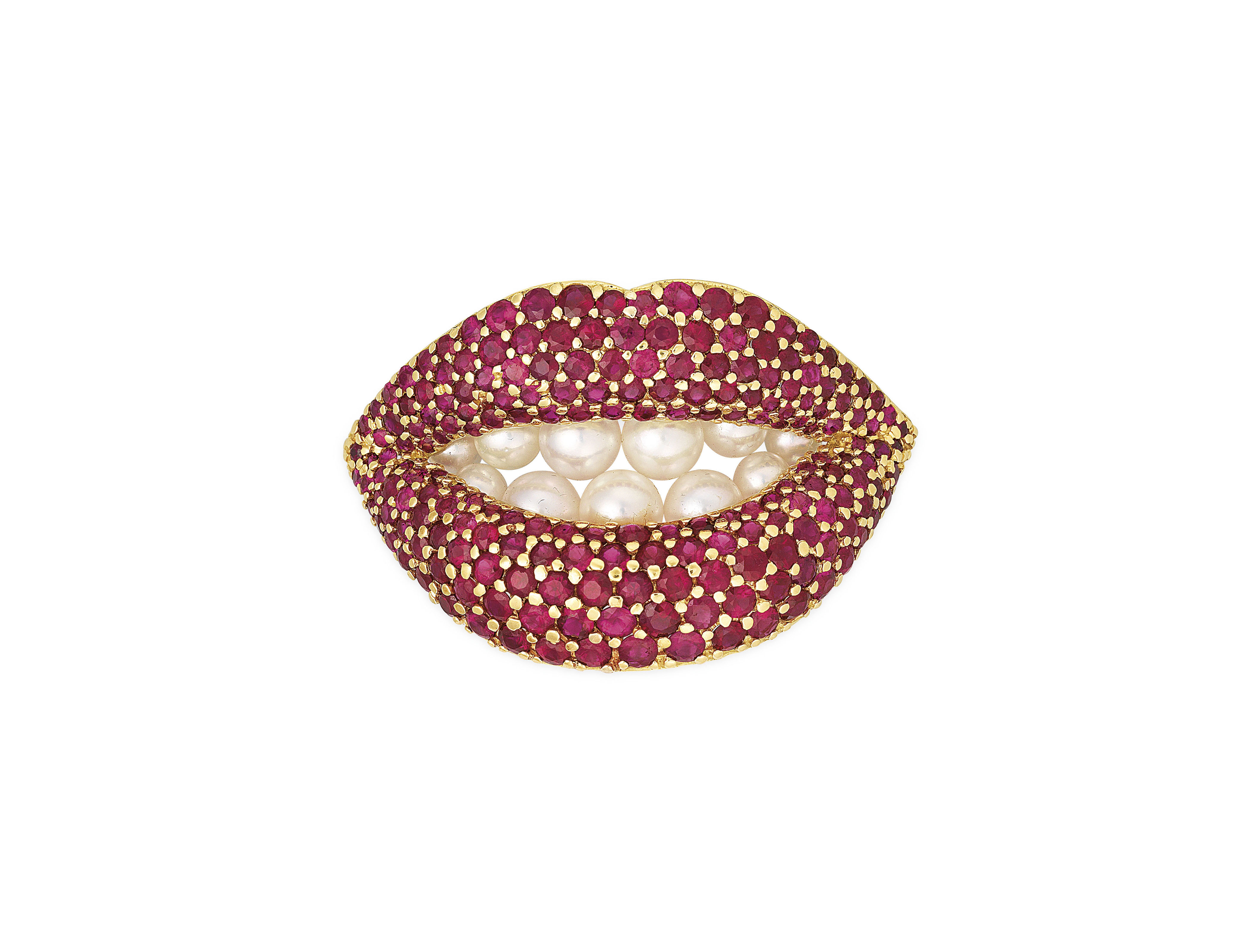 Lips brooch top
