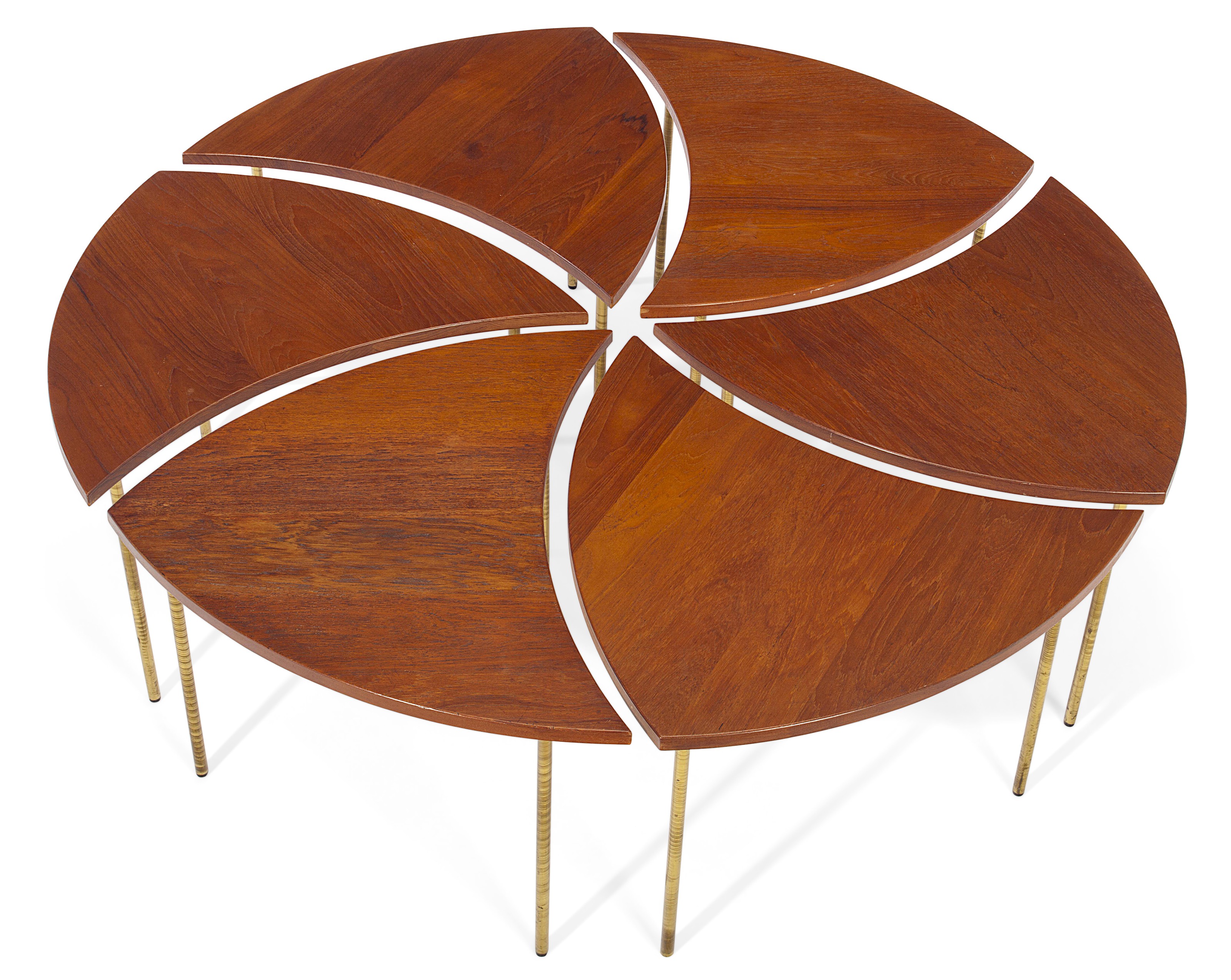 PETER HVIDT (1916-1986), SIX-PART SEGMENTED COFFEE TABLE, NO. 523 ...