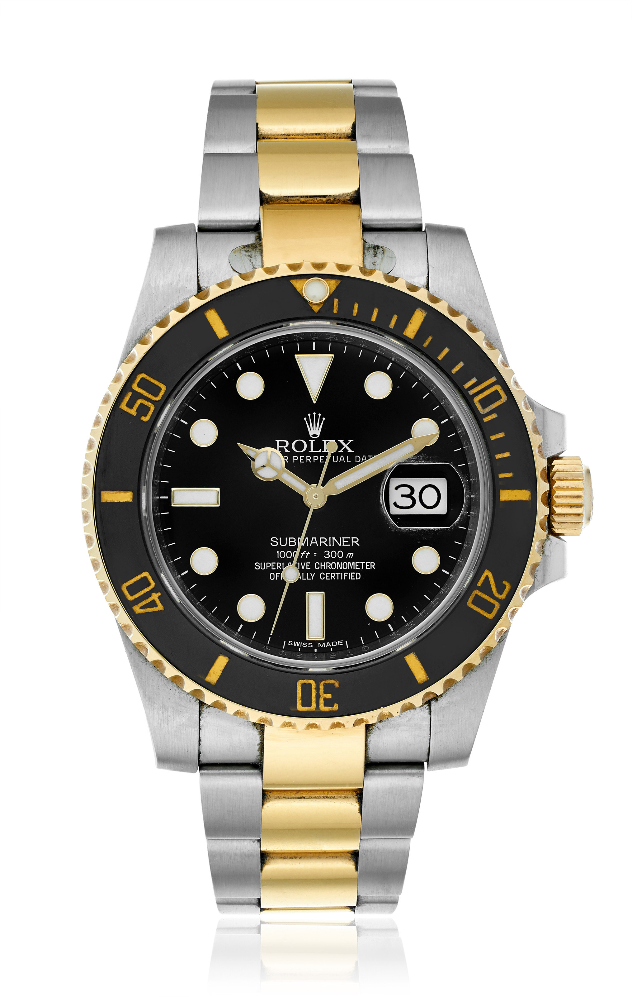 ROLEX, TWOTONE SUBMARINER WITH CERAMIC BEZEL, REF. 116613, Christie’s