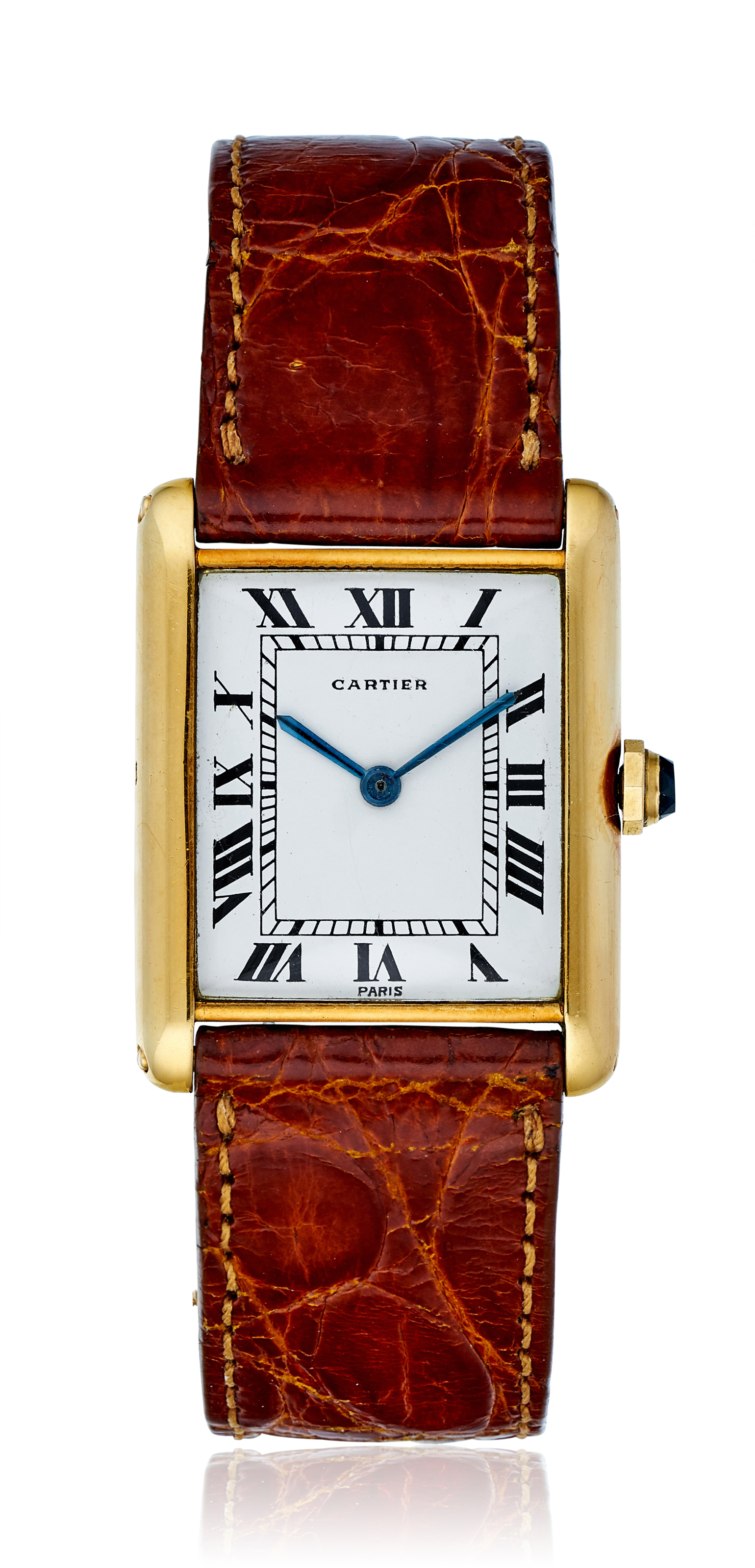 CARTIER, LADIES' GOLD TANK WRISTWATCH, Christie’s