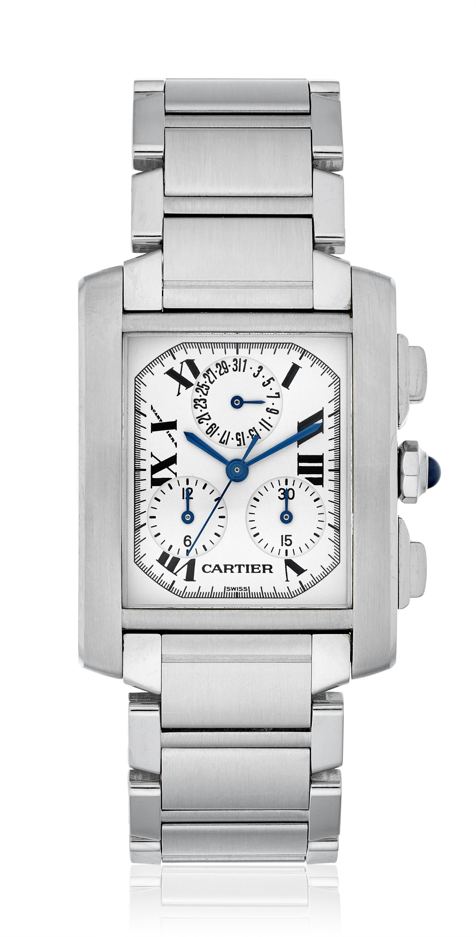 how to set cartier tank francaise chronograph