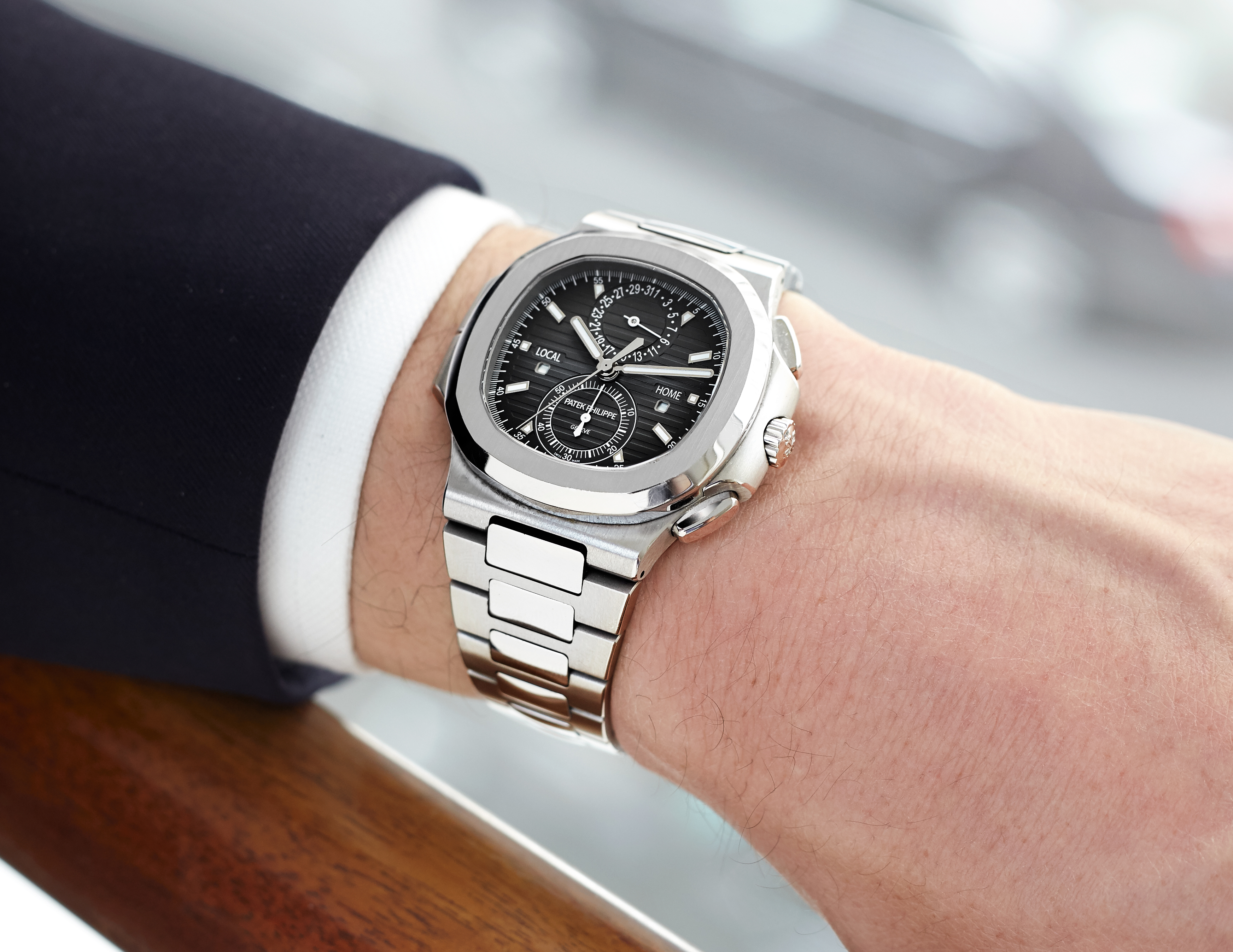 PATEK PHILIPPE, NAUTILUS TRAVEL TIME CHRONOGRAPH, 5990/1A