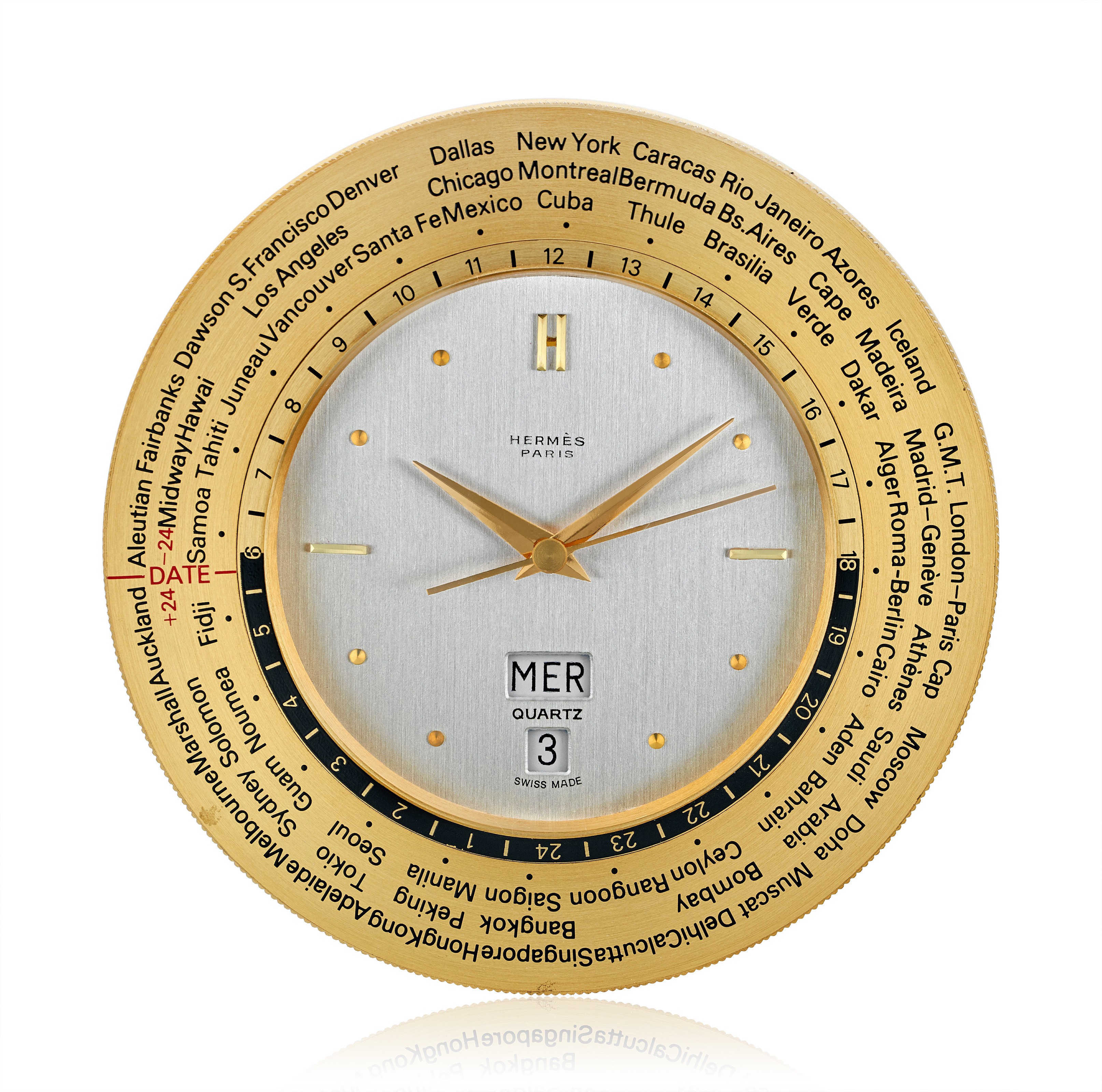 HERMES WORLD TIME DESK CLOCK REF. 848 SECOND EDITION Christie s