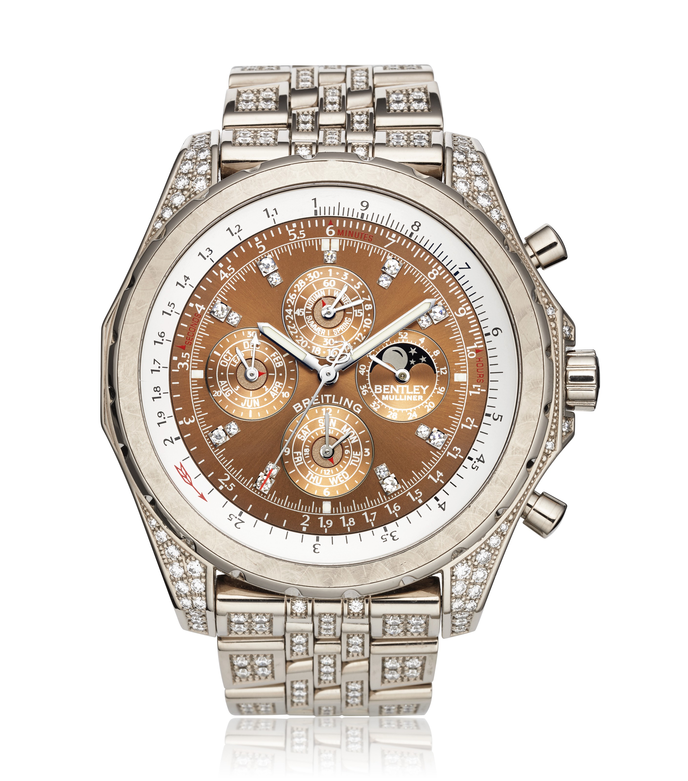 breitling, 18k bentley mulliner perpetual calendar chronograph