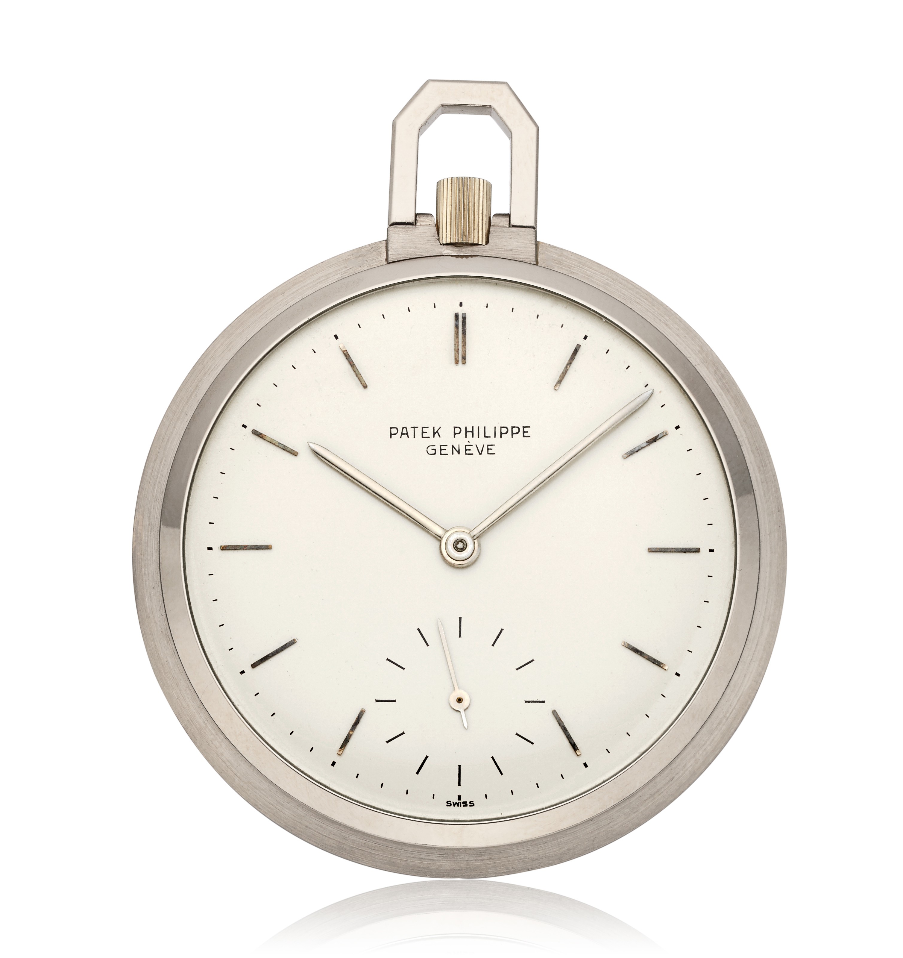 White gold cheap pocket watch
