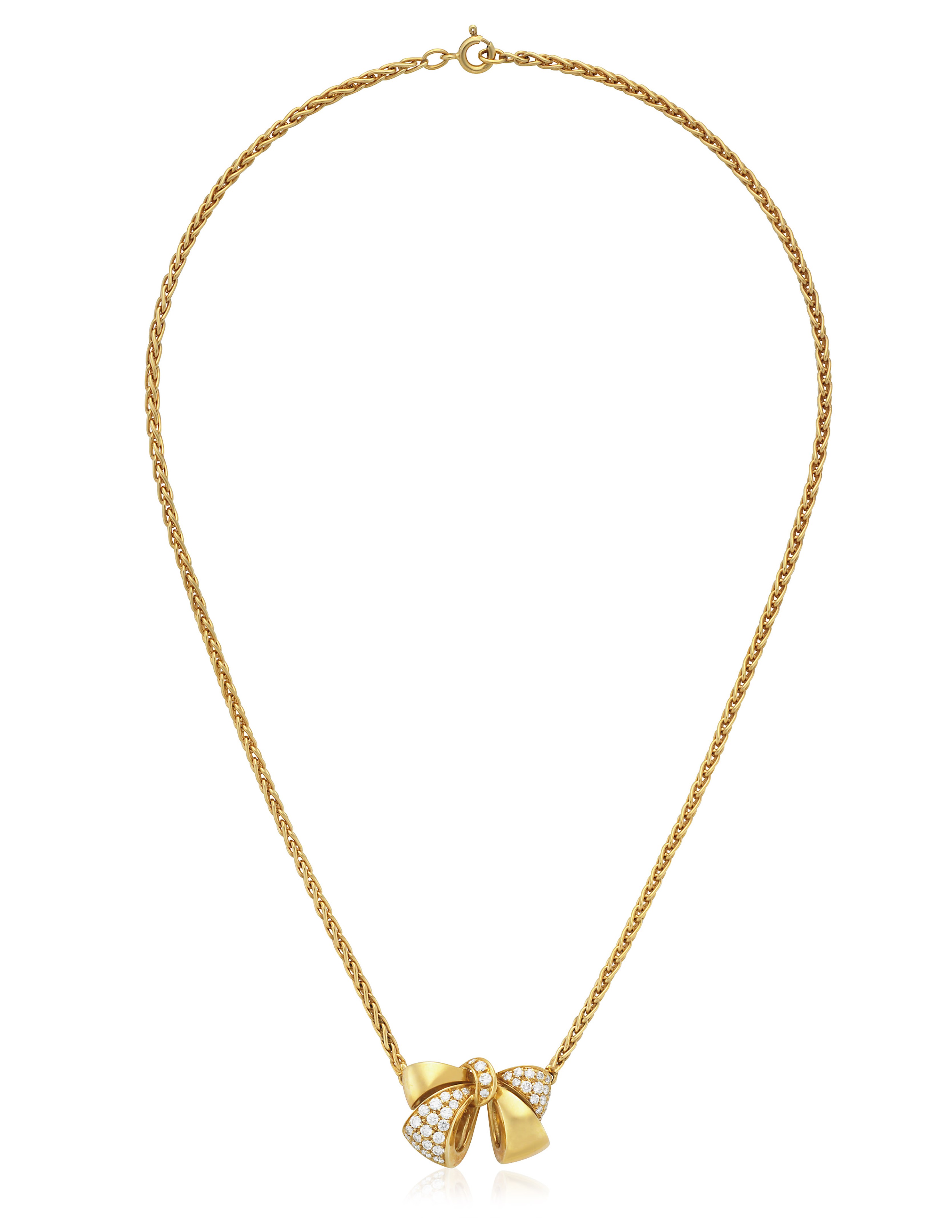 TIFFANY & CO. DIAMOND SET BOW PENDANT NECKLACE, Christie’s