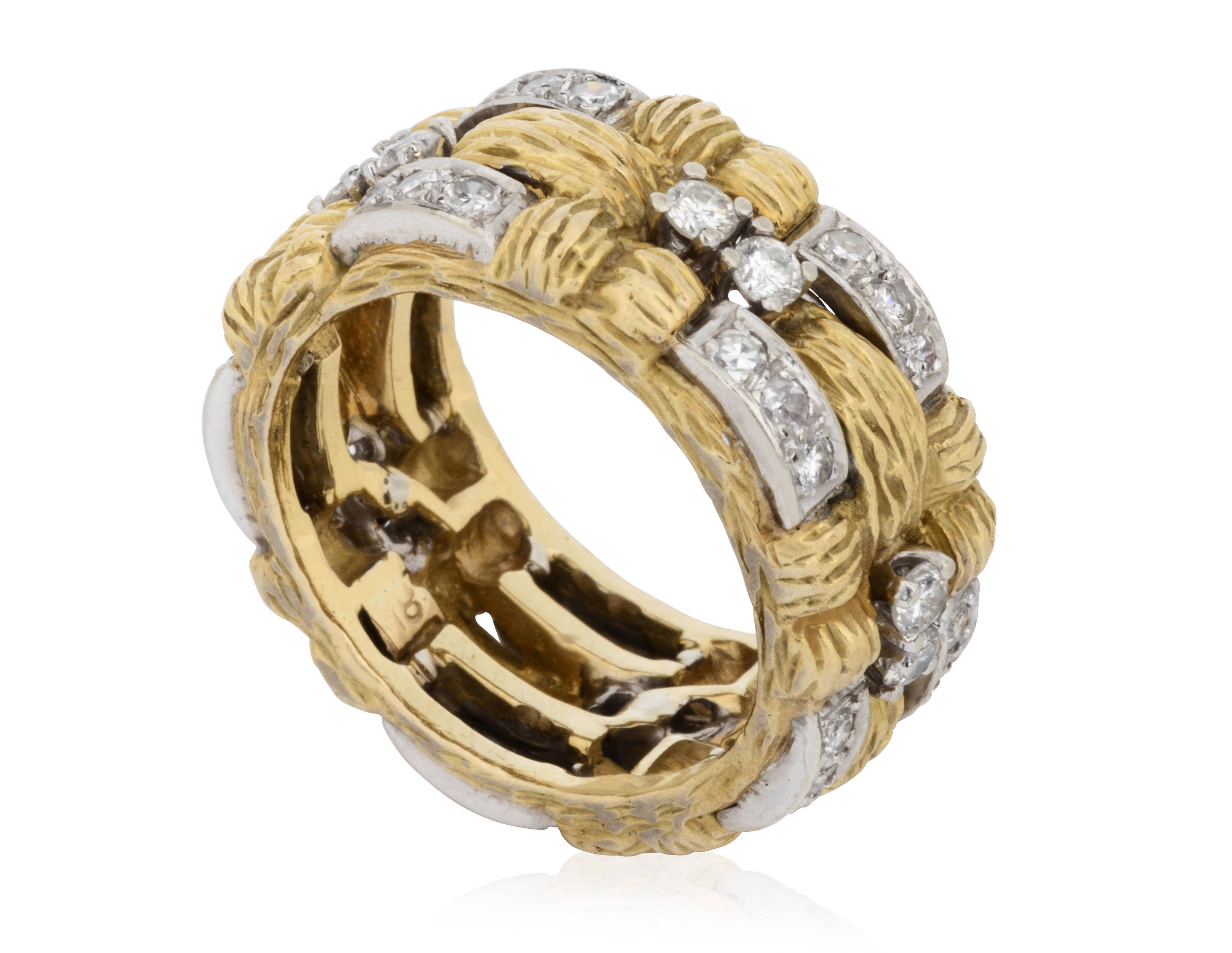 DIAMOND AND TEXTURED GOLD RING, Christie’s