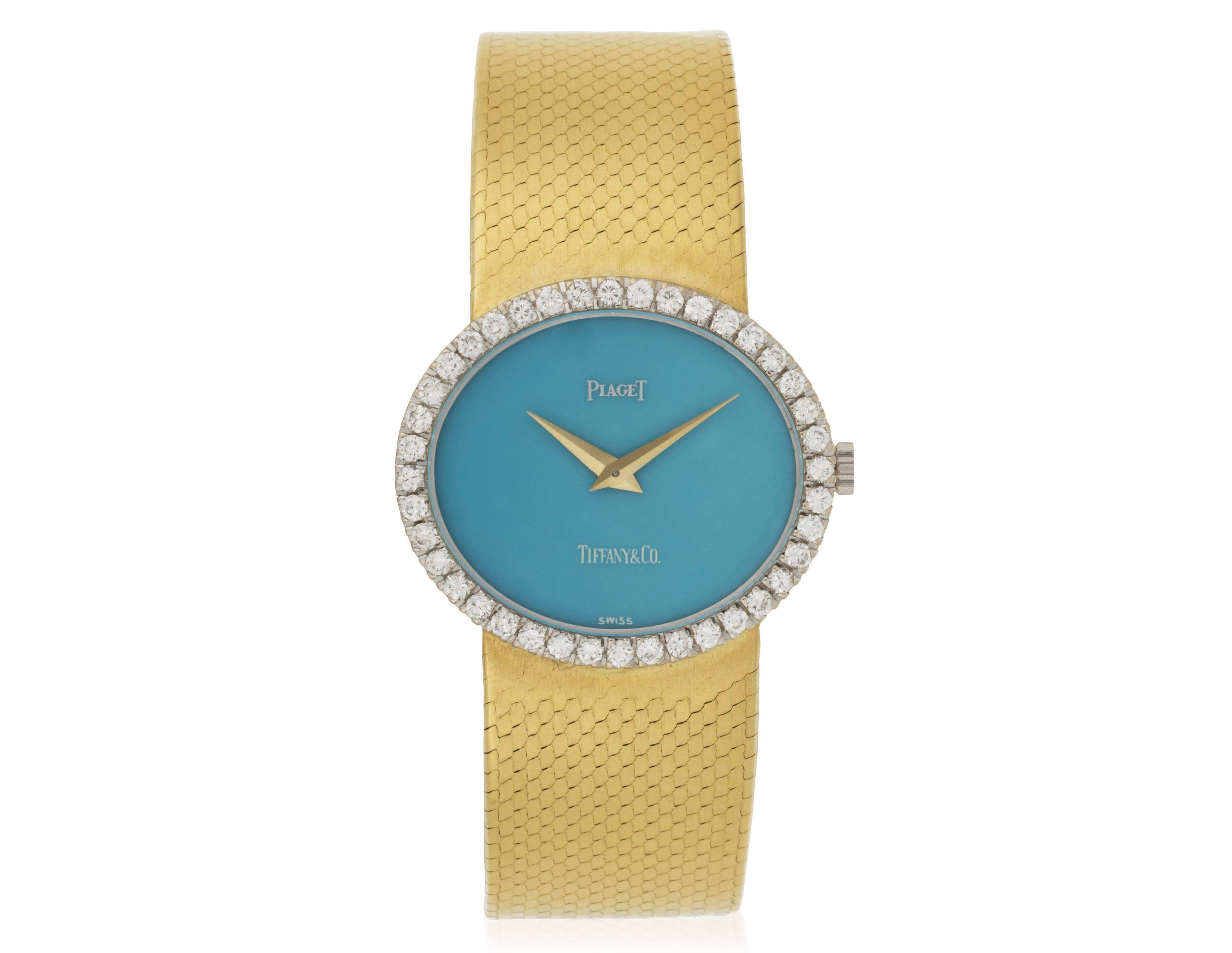 PIAGET TIFFANY CO. TURQUOISE AND DIAMOND WATCH Christie s