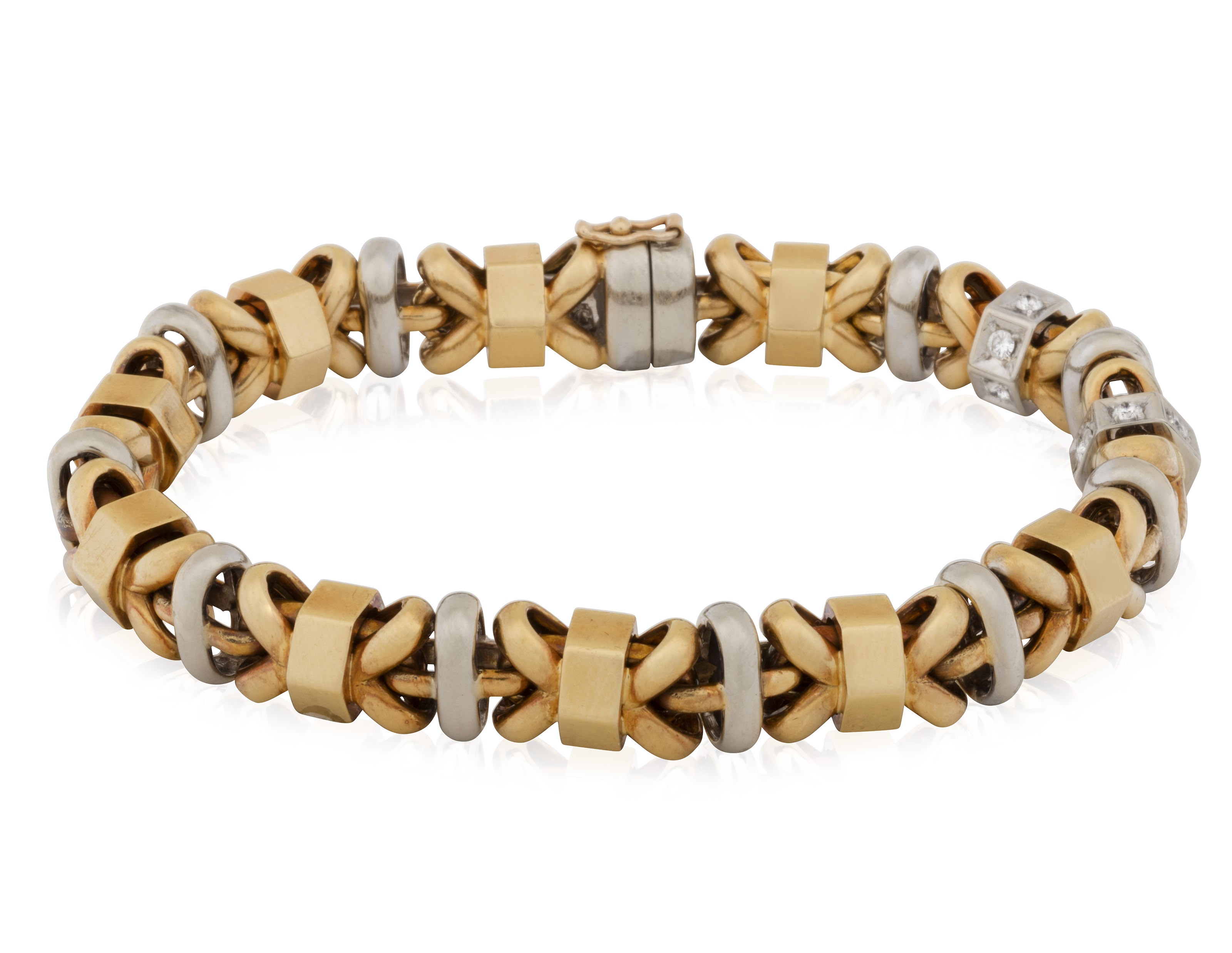 TWO TONE GOLD LINK BRACELET, Christie’s