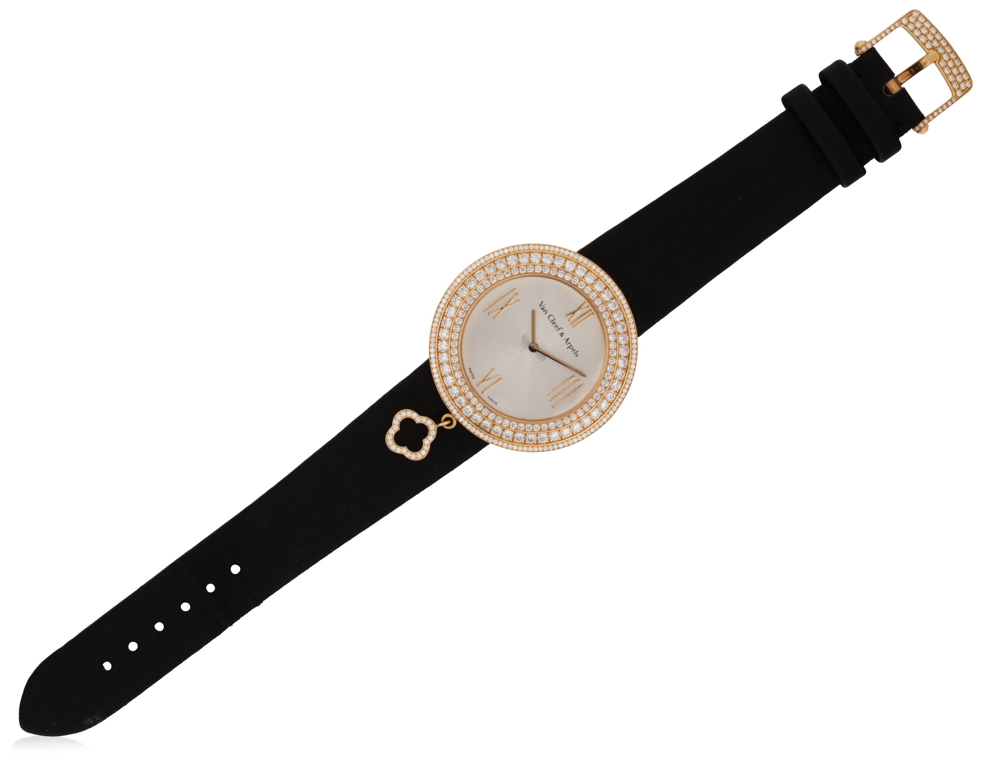 Van Cleef Arpels Rose Gold Charm Watch - TRR sale Sweet Alhambra watch 18K rose gold, Mother-of-pearl- Van  main image 4