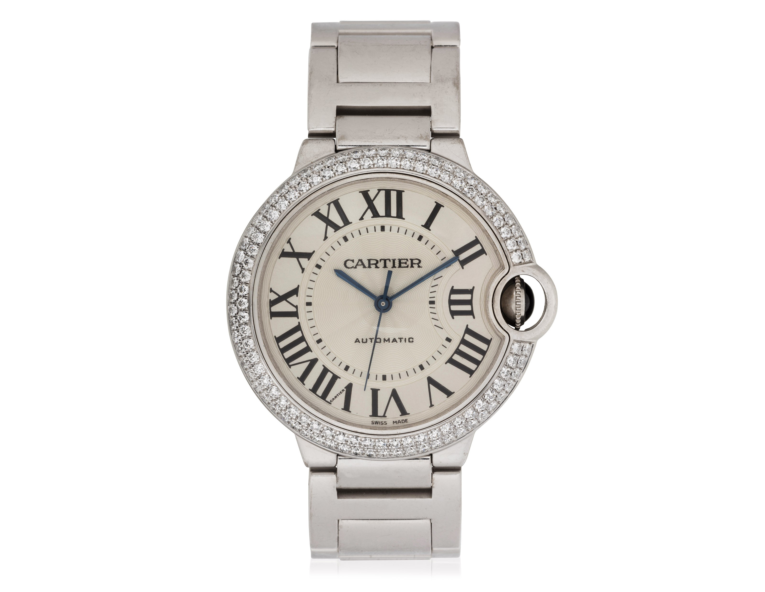 CARTIER BALLON BLEU WHITE GOLD AND DIAMOND WATCH Christie s