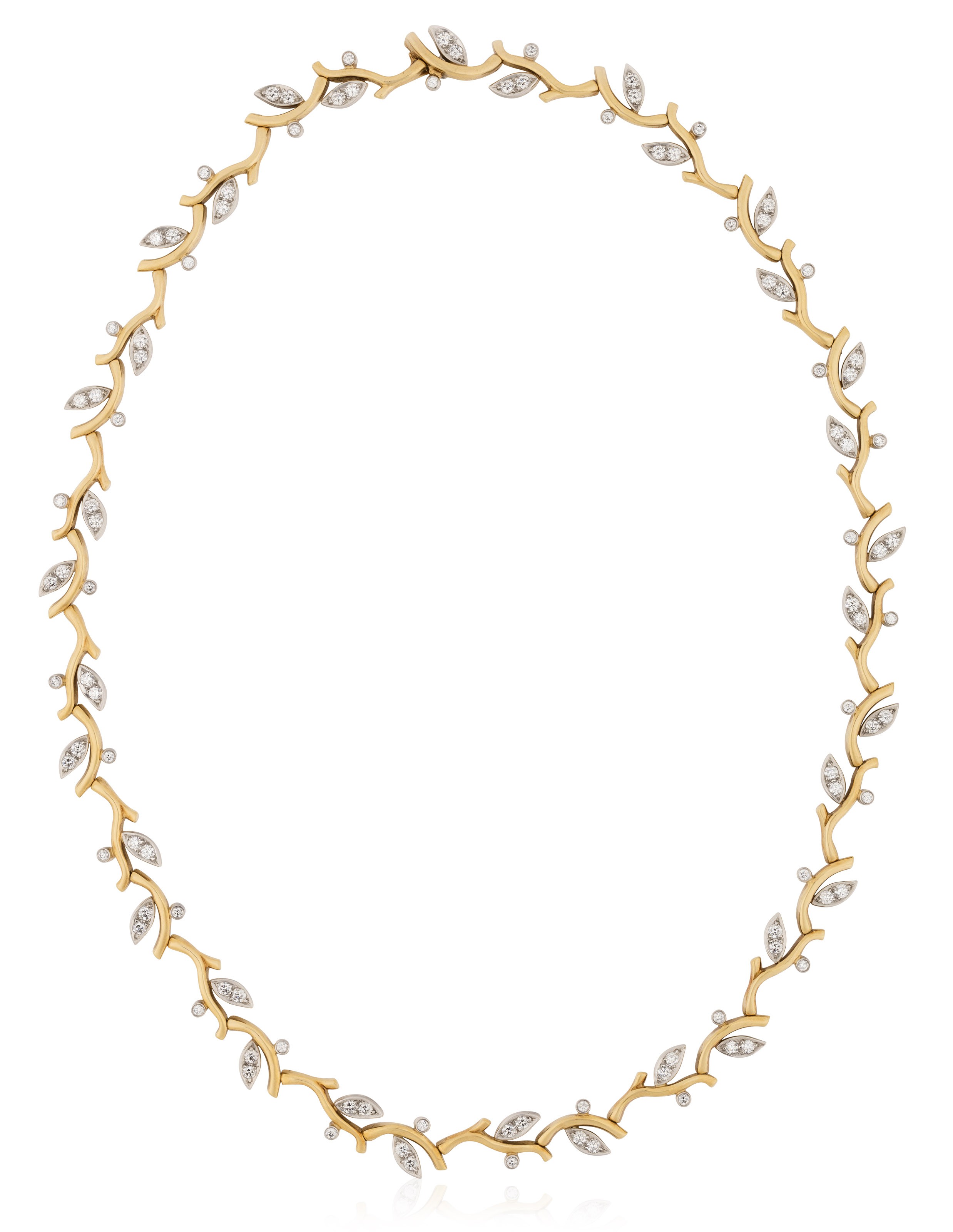 TIFFANY & CO. DIAMOND GOLD AND PLATINUM VINE NECKLACE, | Christie's