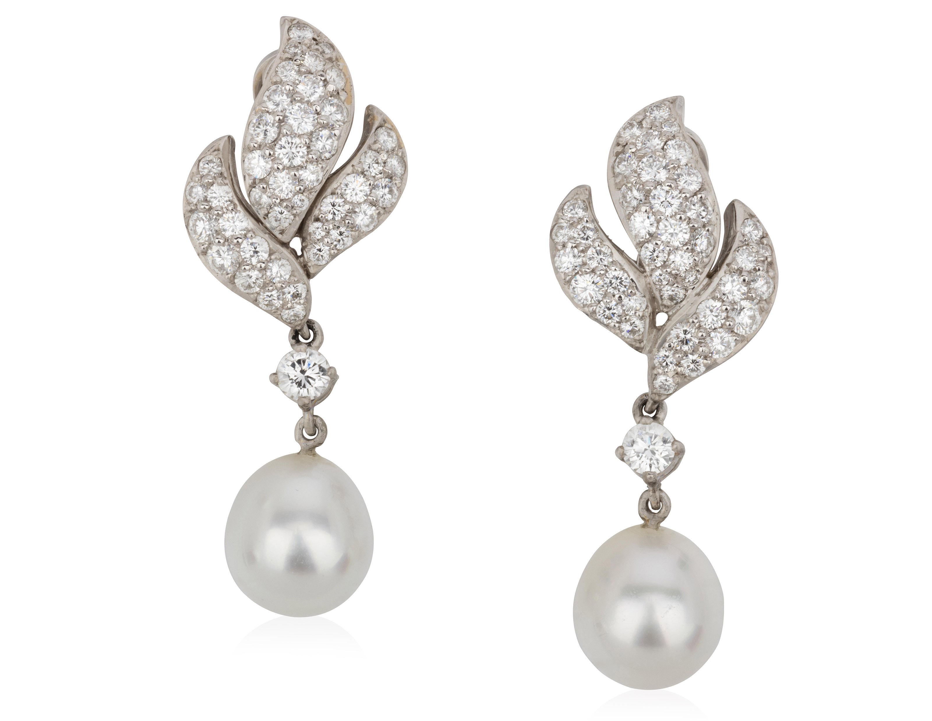 CULTURED PEARL AND DIAMOND EARRINGS, Christie’s