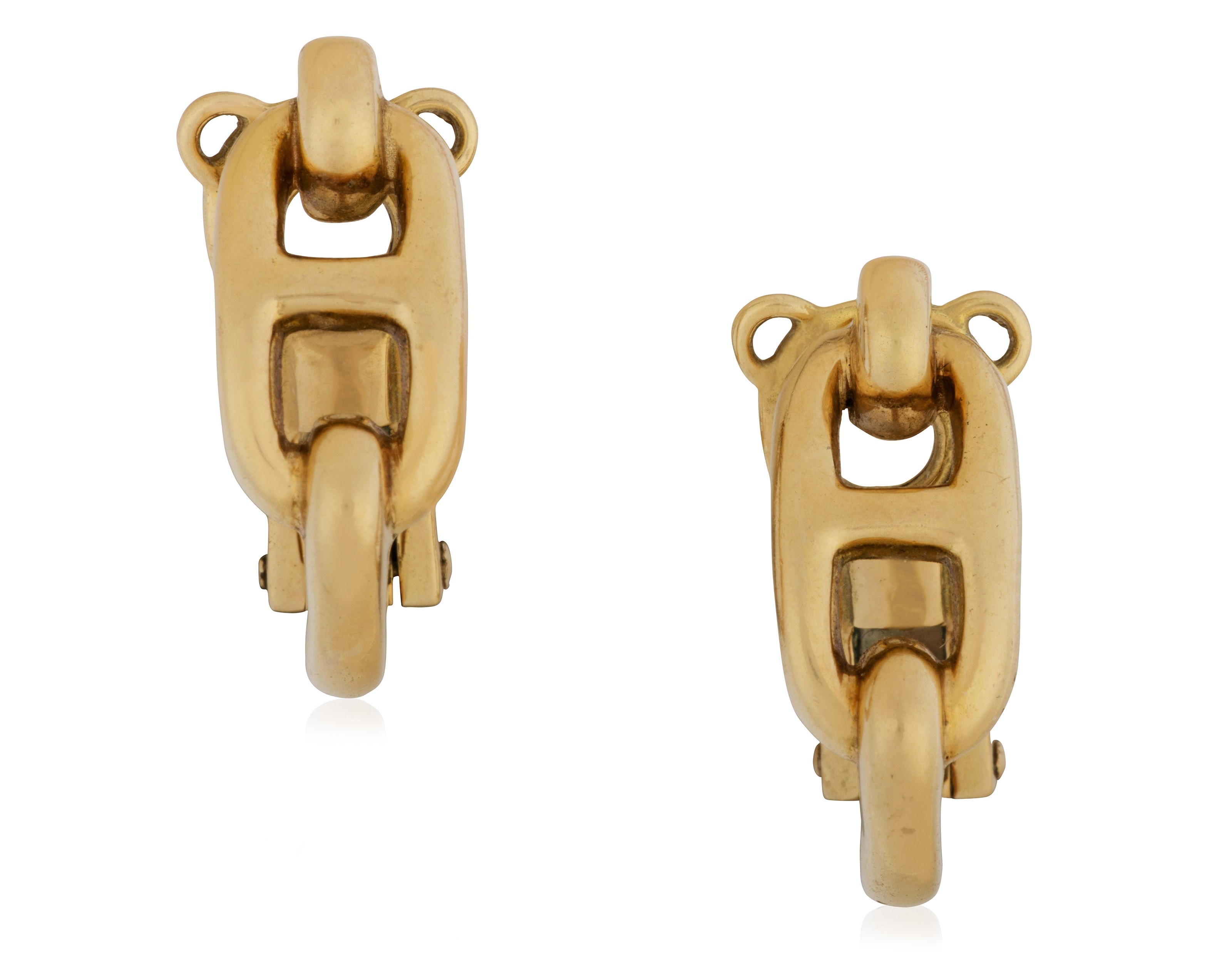 Hermes gold earrings clearance