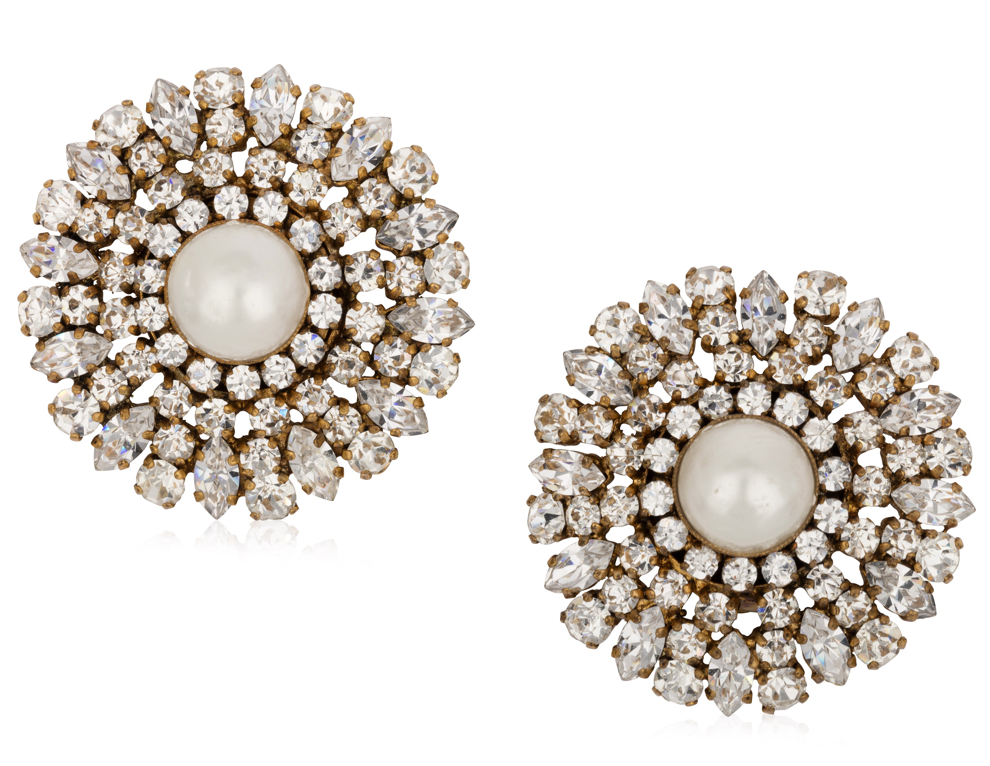 Chanel rhinestone earrings clearance