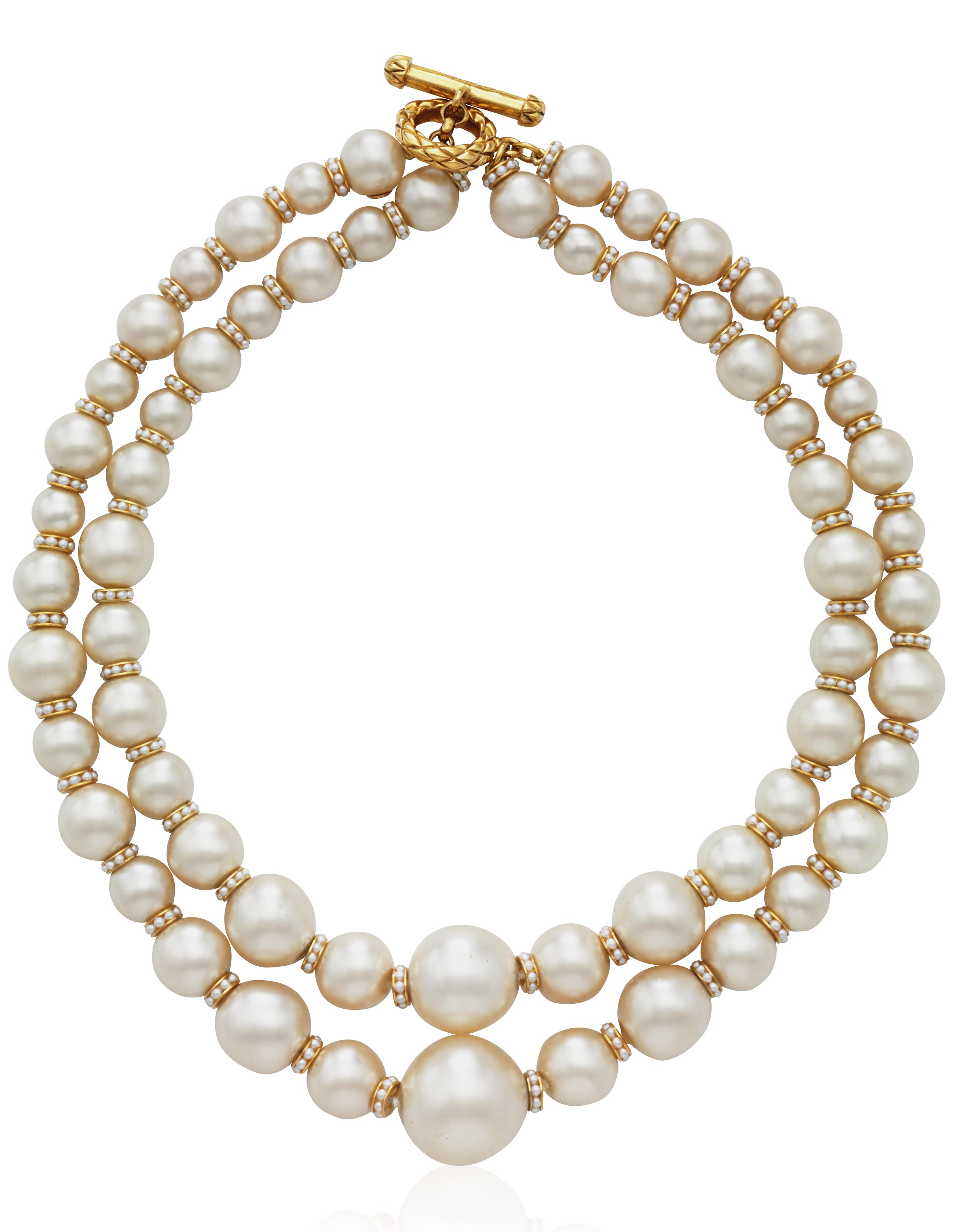 CHANEL DOUBLE STRAND FAUX PEARL NECKLACE, | Christie's