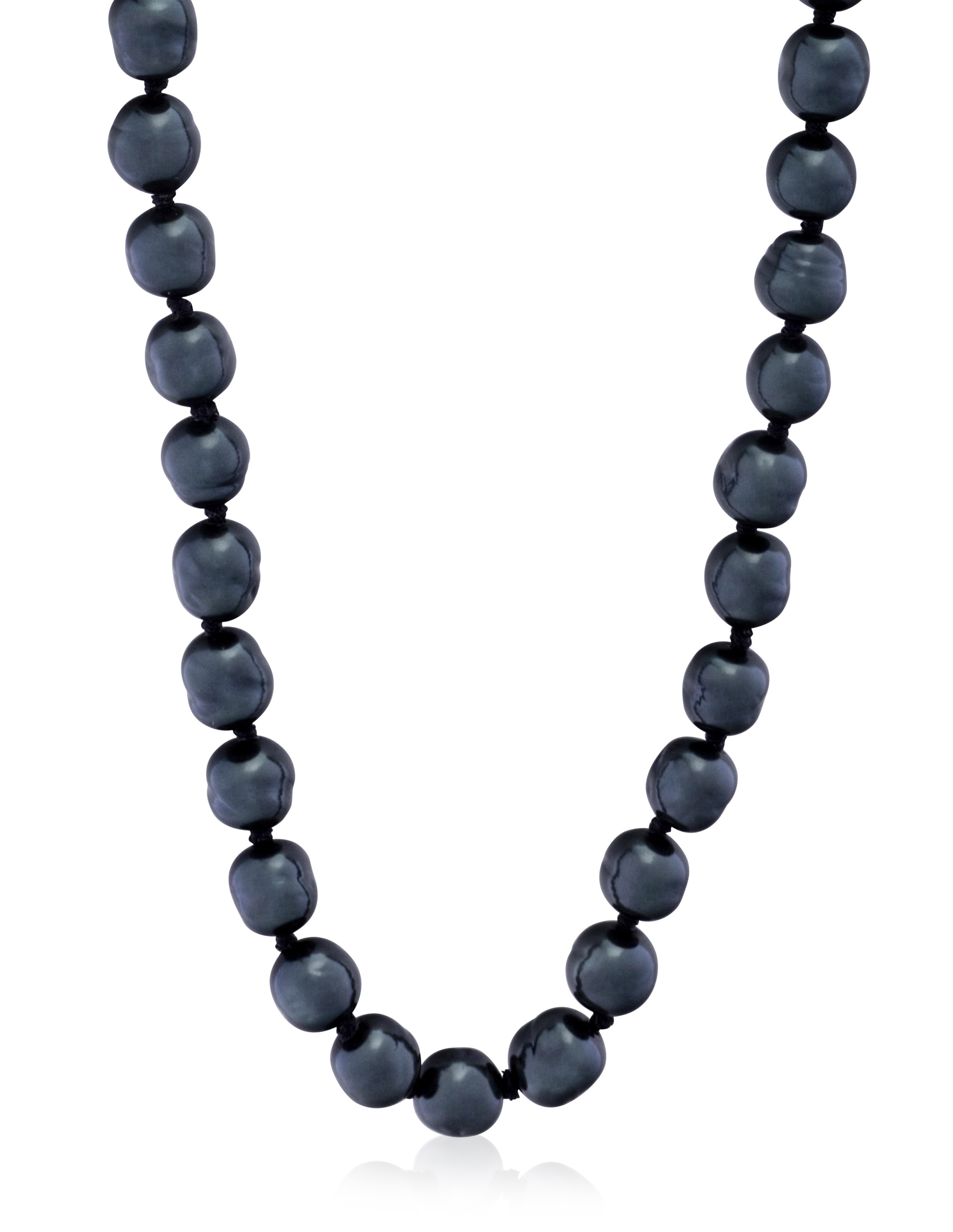 Faux black pearl necklace 2025