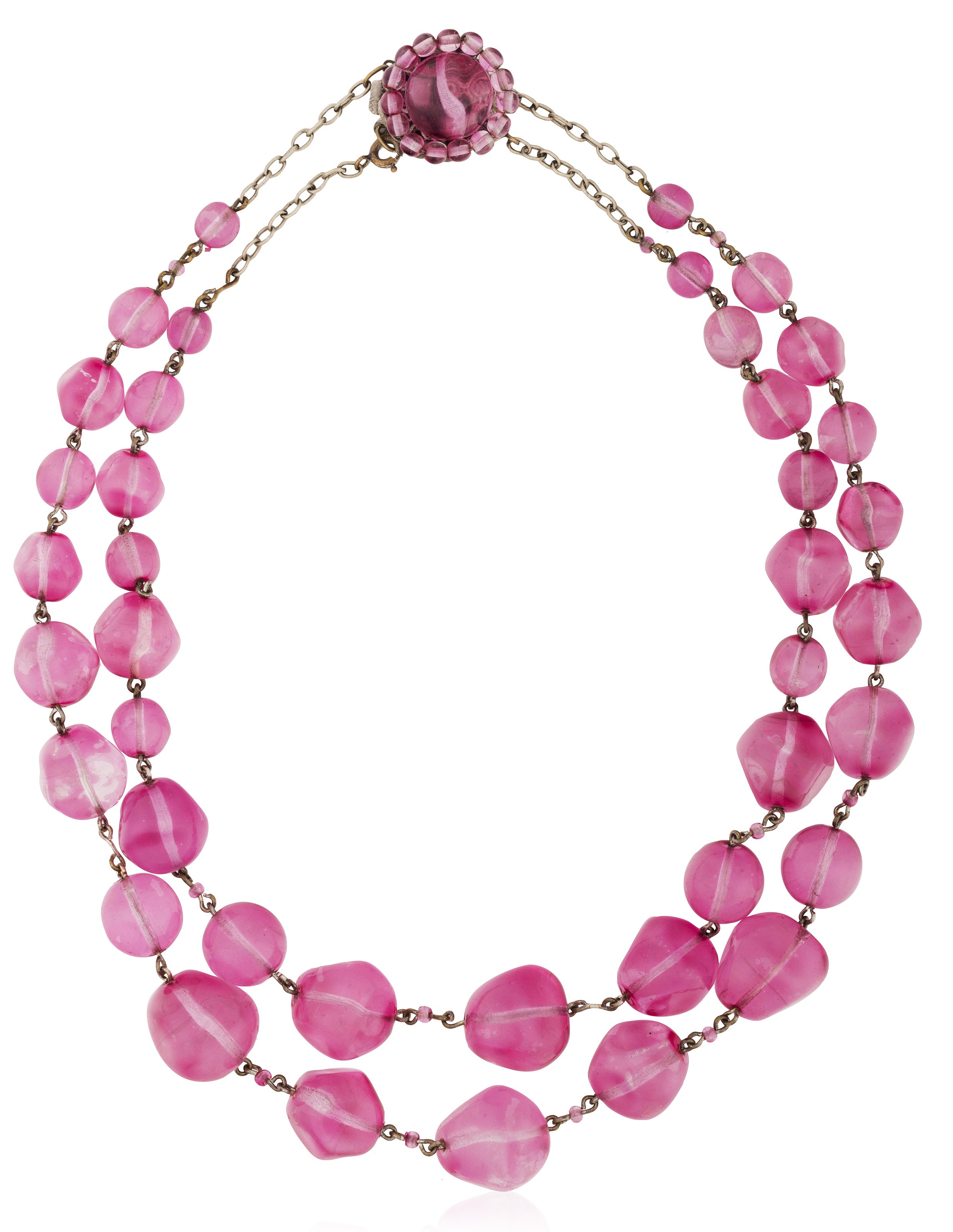 CHANEL PINK GLASS BEAD NECKLACE Christie s