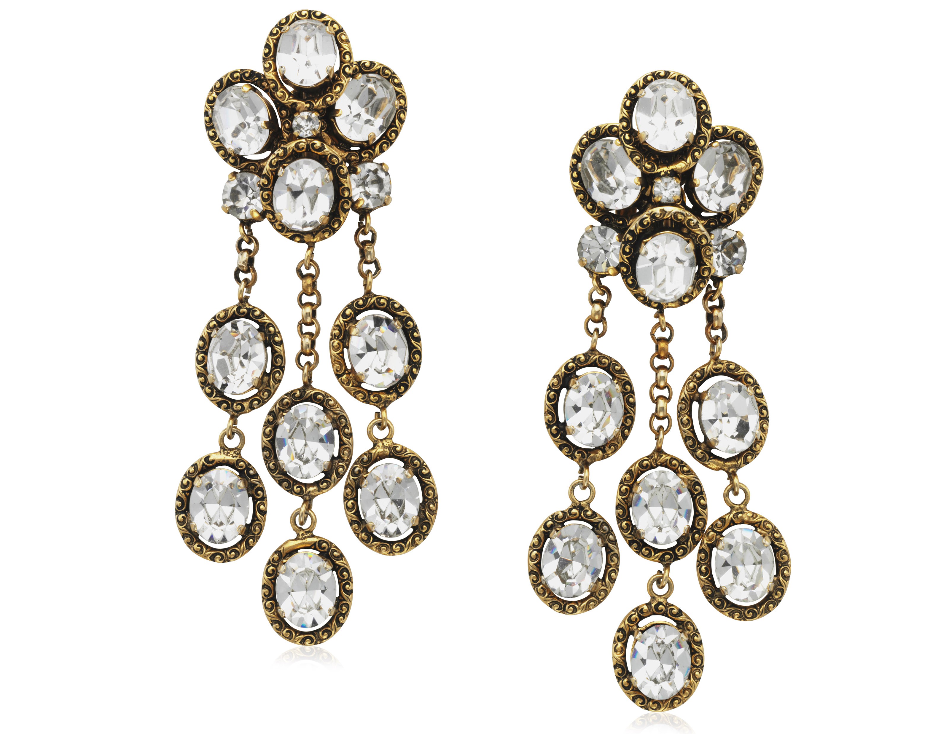 CHANEL RHINESTONE PENDANT EARRINGS, Christie’s