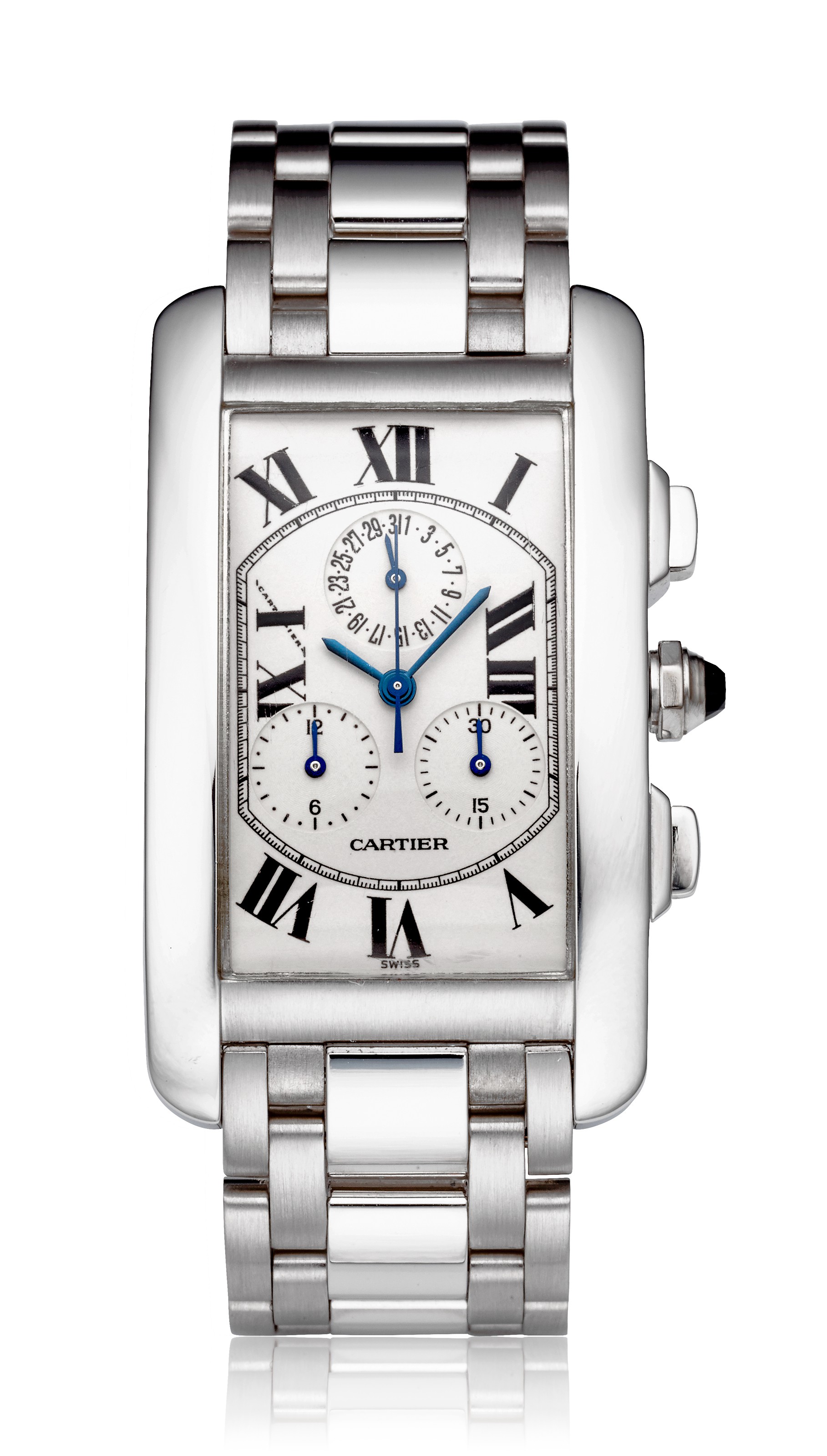 CARTIER, TANK AMERICAINE CHRONOGRAPH 