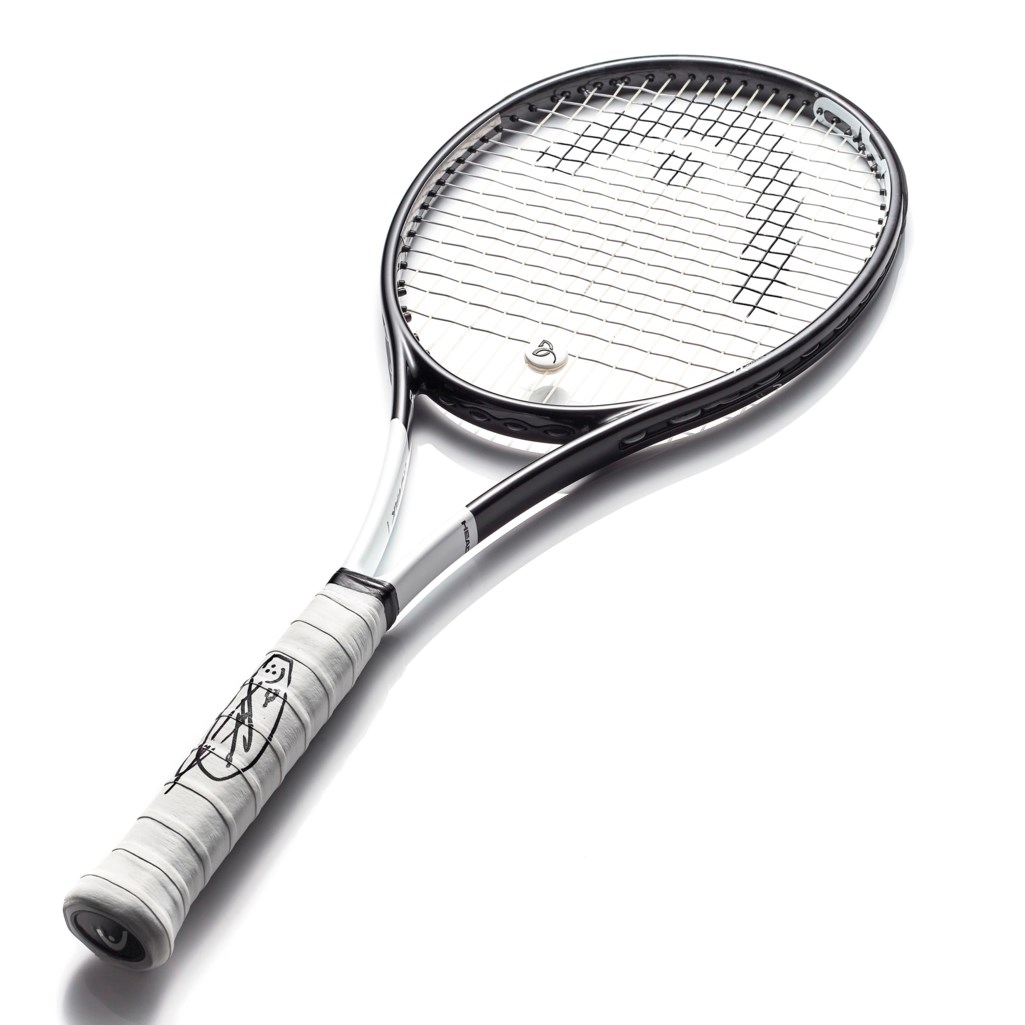 NOVAK DJOKOVIC FOUNDATION LOT SIGNED HEAD TENNIS RACKET AND LIMITED