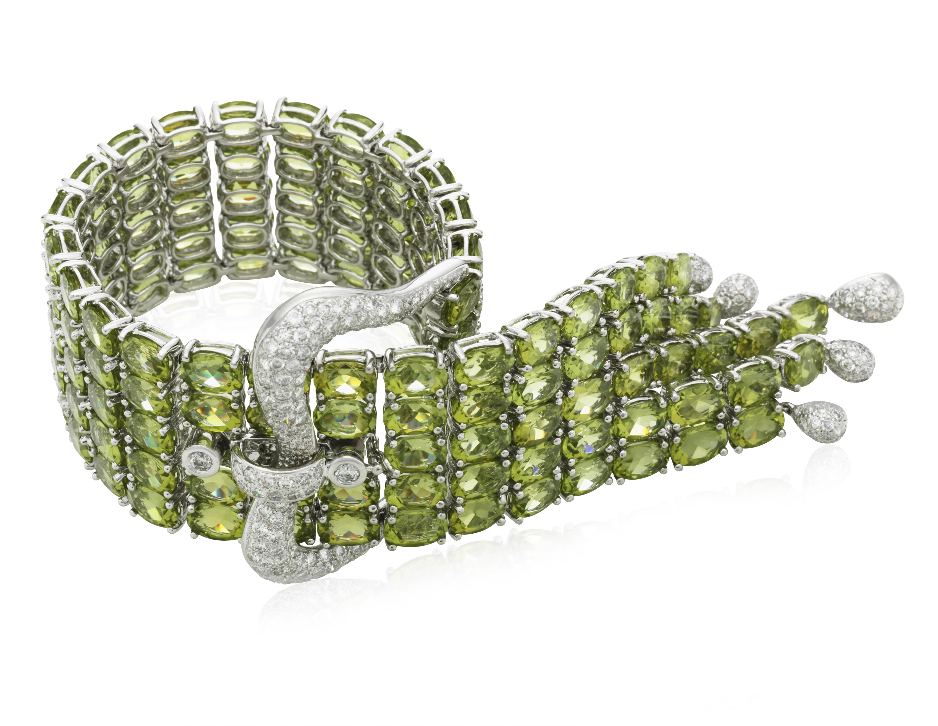 PERIDOT AND DIAMOND BRACELET, Christie’s