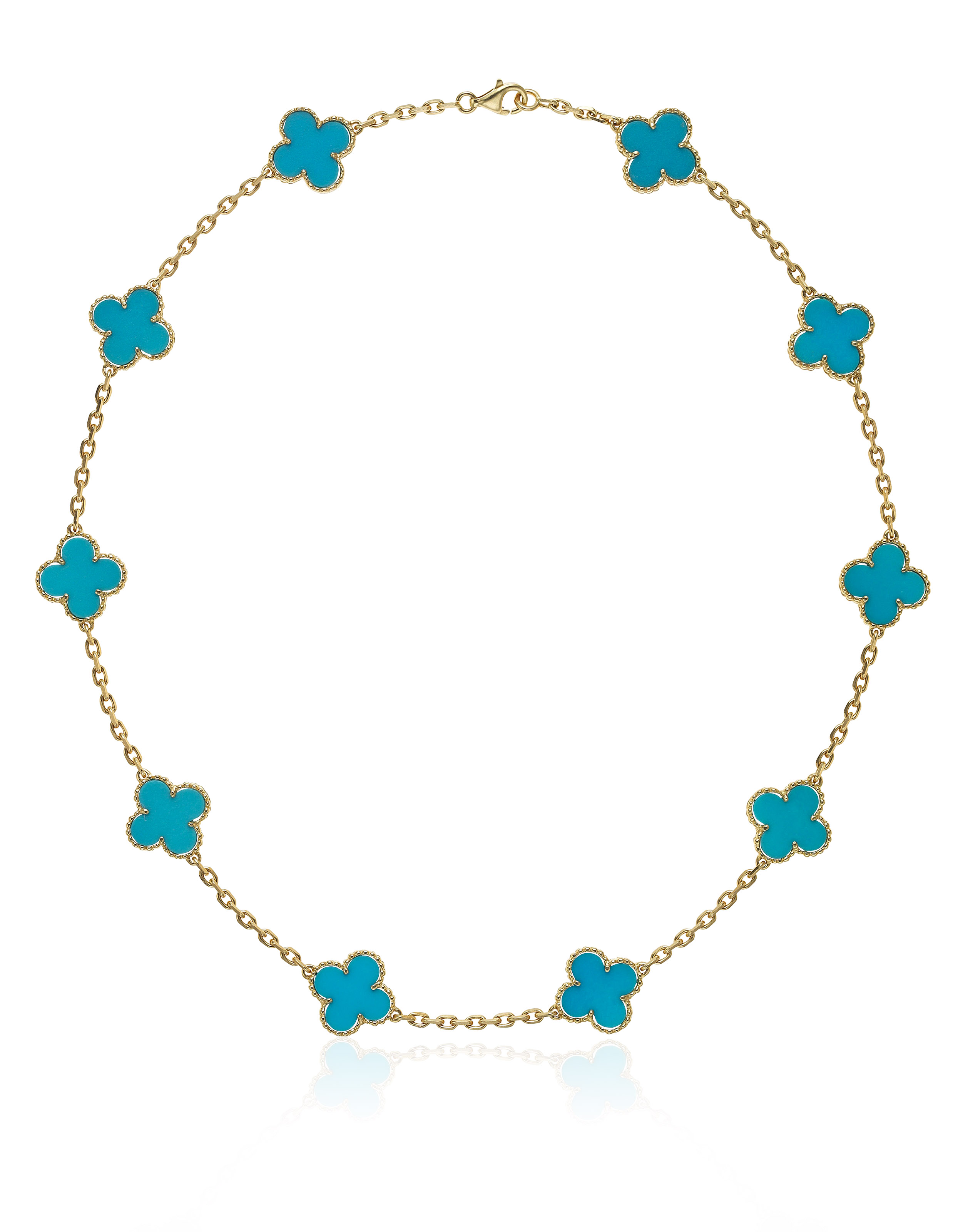VAN CLEEF & ARPELS 'VINTAGE ALHAMBRA' TURQUOISE NECKLACE, Christie’s
