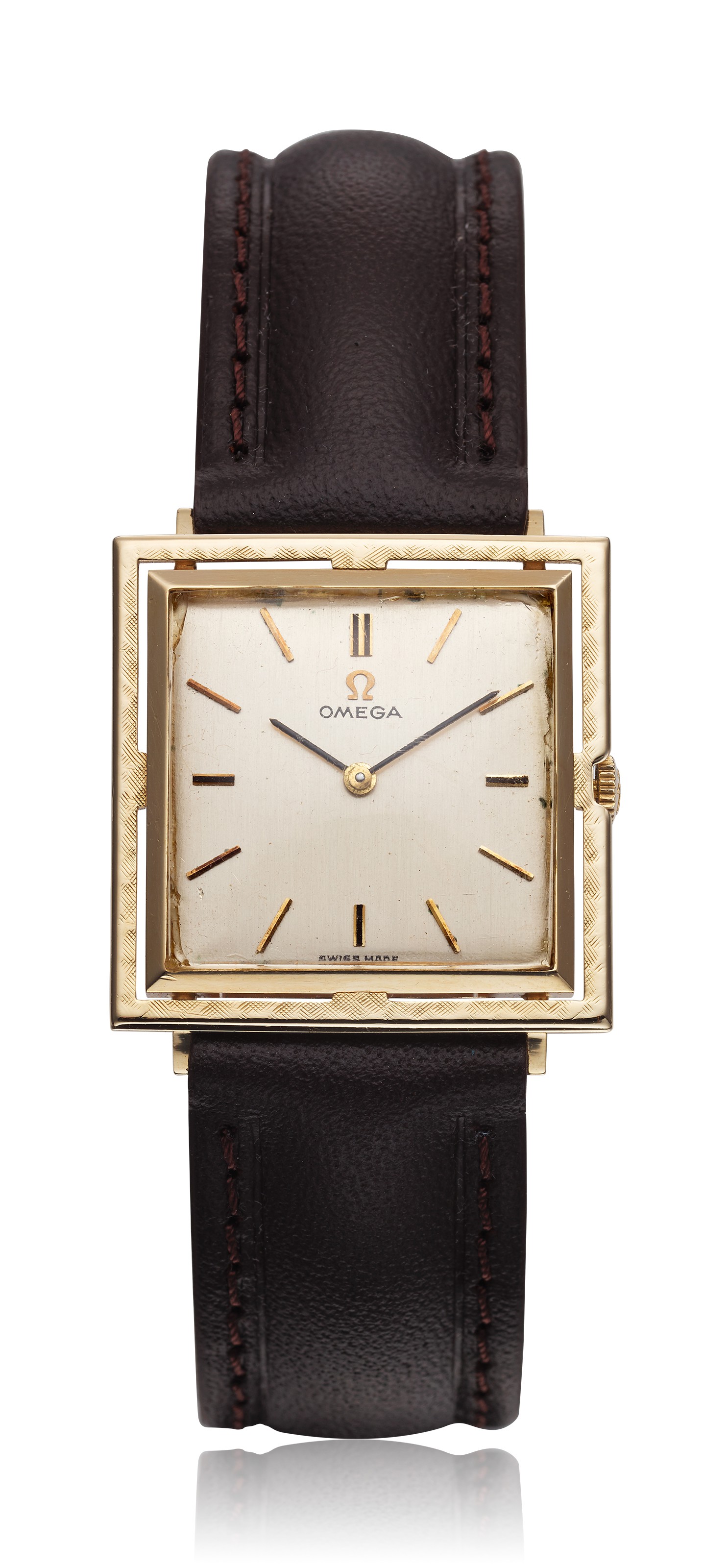 OMEGA, 14K SQUARE DRESS WATCH, REF. D 6650, | Christie's