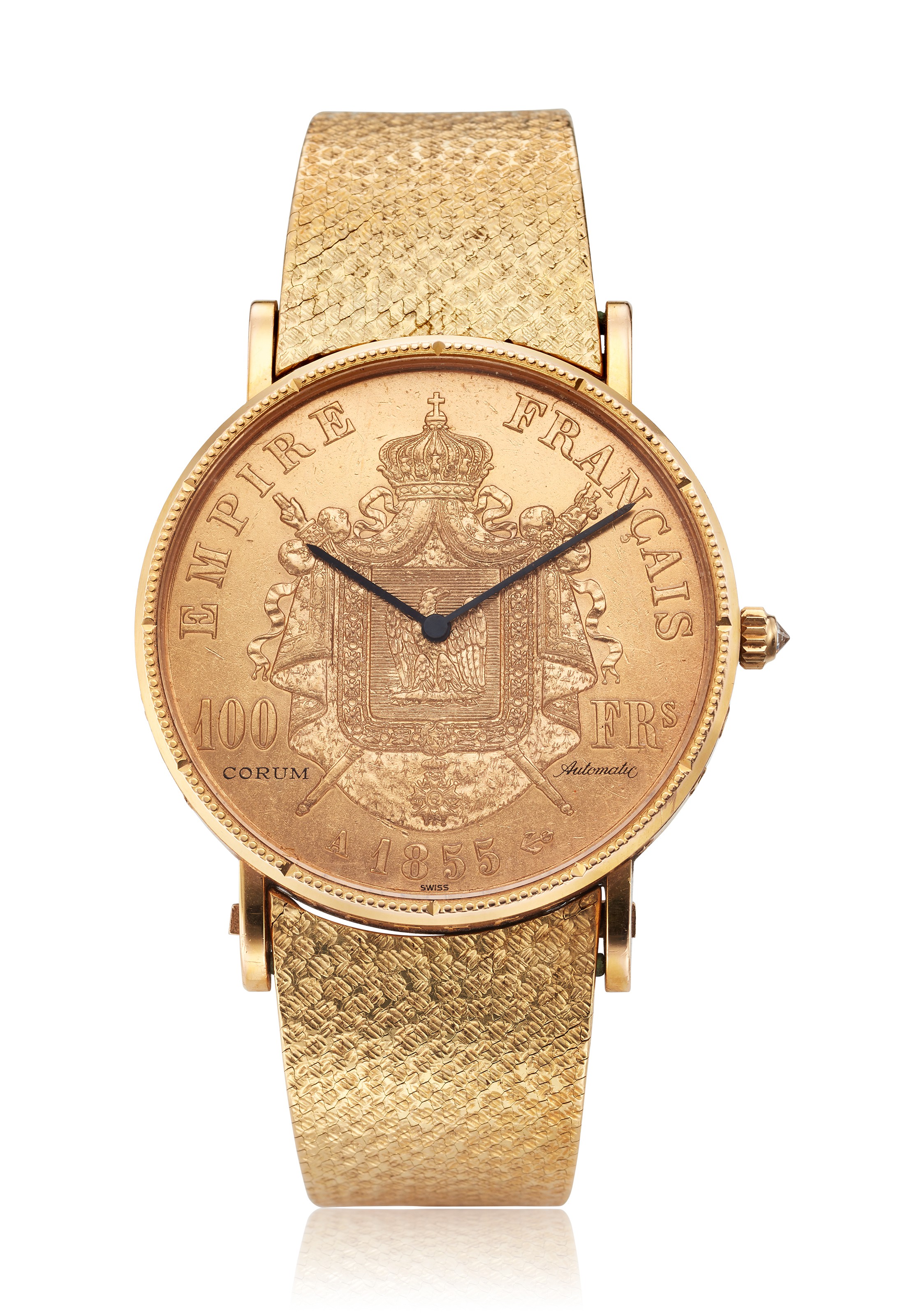 CORUM 置時計 稼働品　非売品レア CORUM, 18K 1855 100 FRANC COIN WATCH, | Christie's