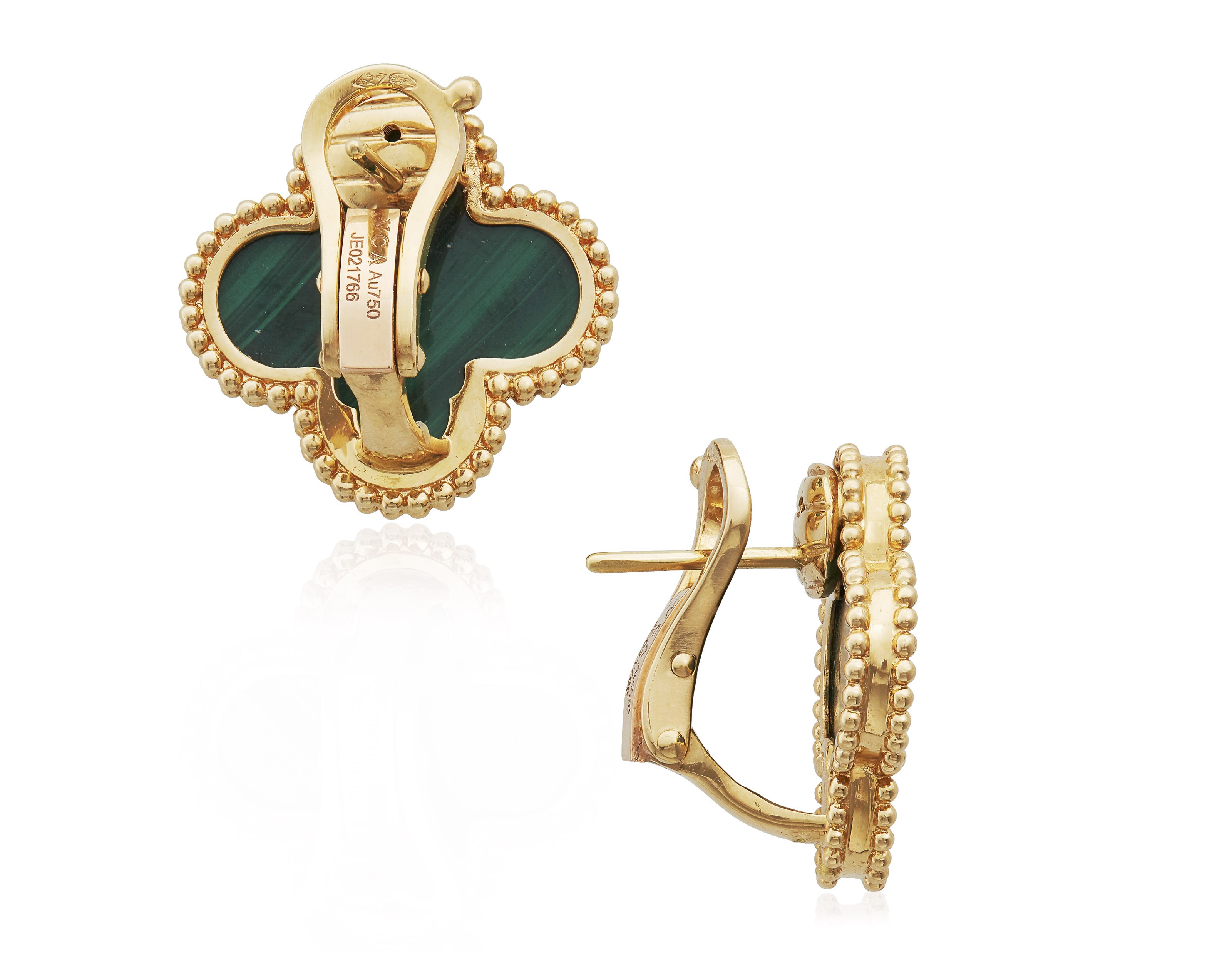Green van store cleef earrings